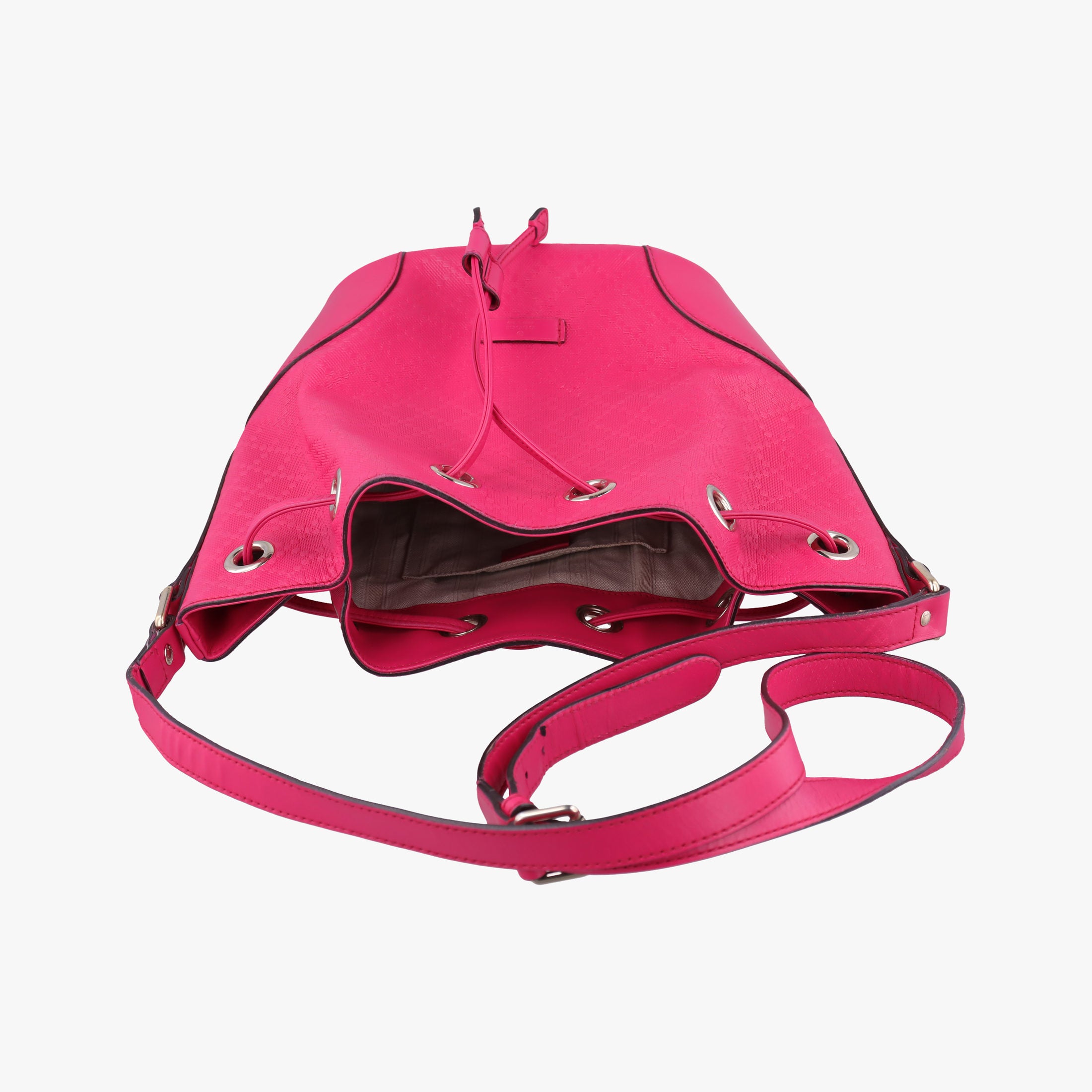 Bright Diamante Bucket Rose Leather 354229 I016087504ブライトディアマンテ バケット ローズ レッド レザー 354229 I016087504