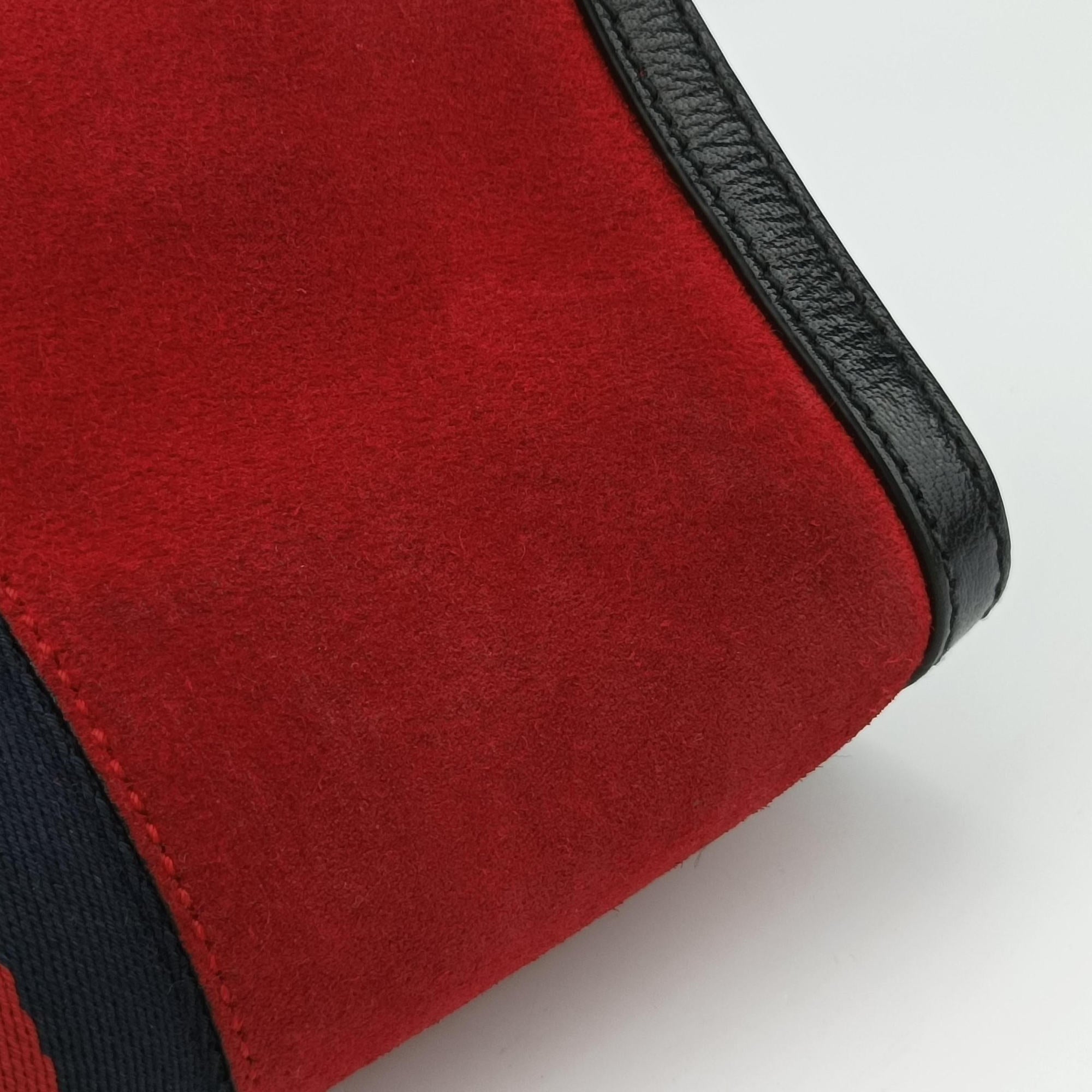 Ophidia Red×Black Suede×leather 503877 F024128585オフィディア レッド×ブラック スエード×レザー 503877 F024128585