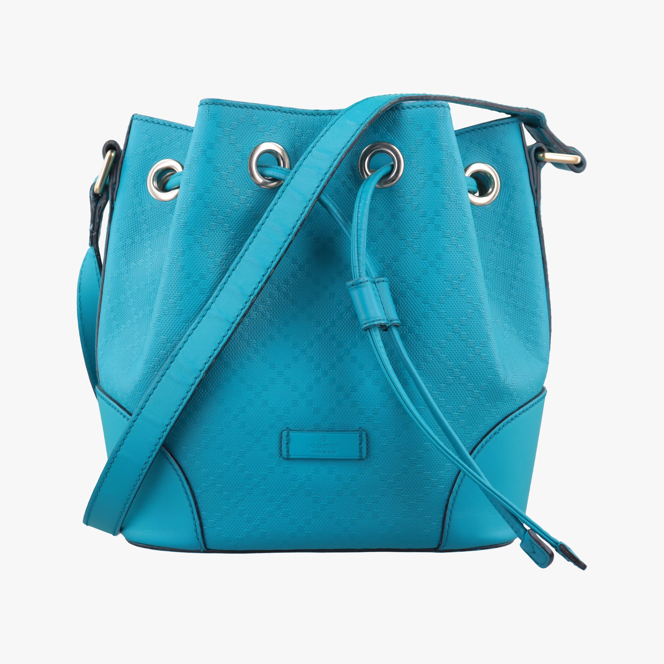 Bright Diamante Bucket Blue Leather 354229 D016461354ブライトディアマンテ バケット ブルー レザー 354229 D016461354