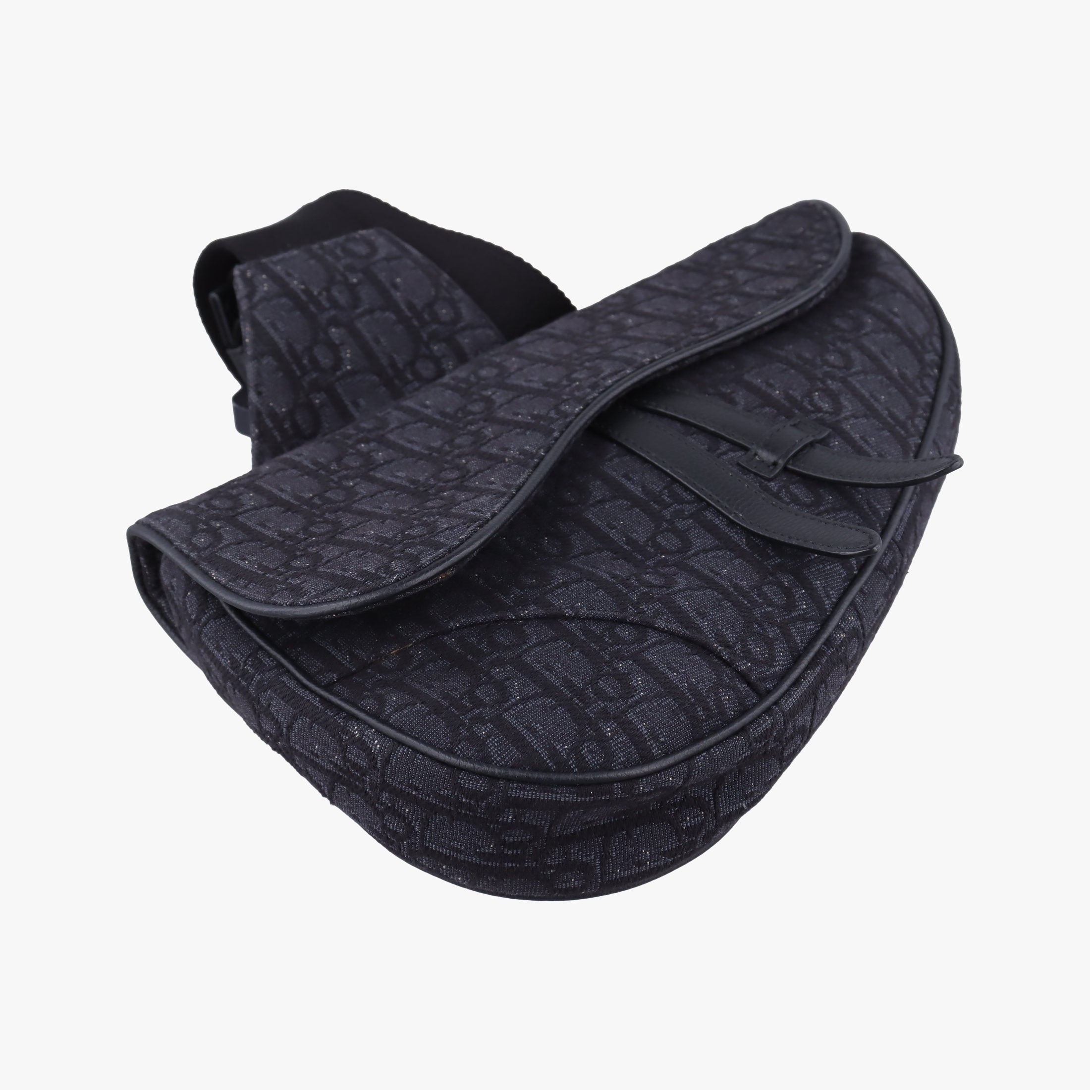 Saddle Black Jacquard×Leather 1ADPO093YKY 19-BO-0159サドル ブラック ジャガード×レザー 1ADPO093YKY 19-BO-0159