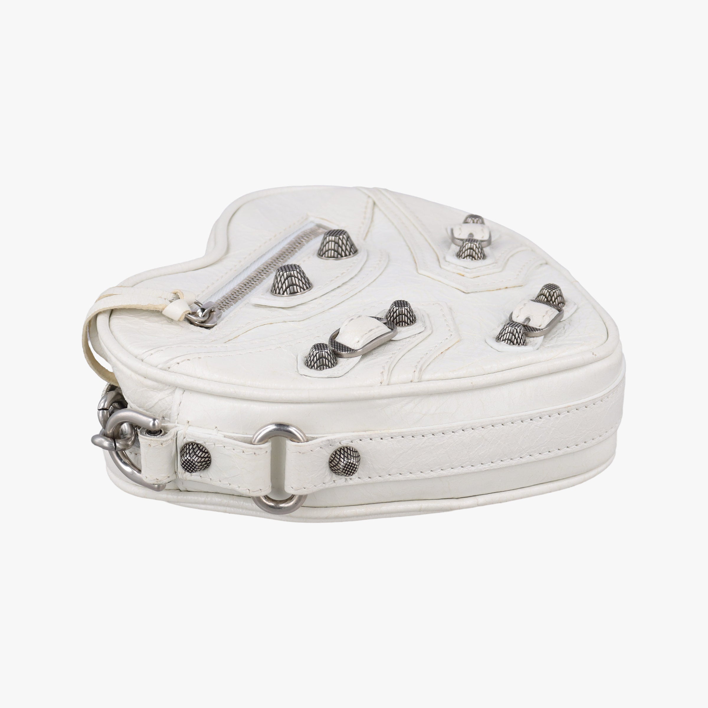 Le Cagole Heart Mini White lambskin 722781.9104.P.584046ル カゴーレ ハートミニ ホワイト ラムスキン 722781.9104.P.584046