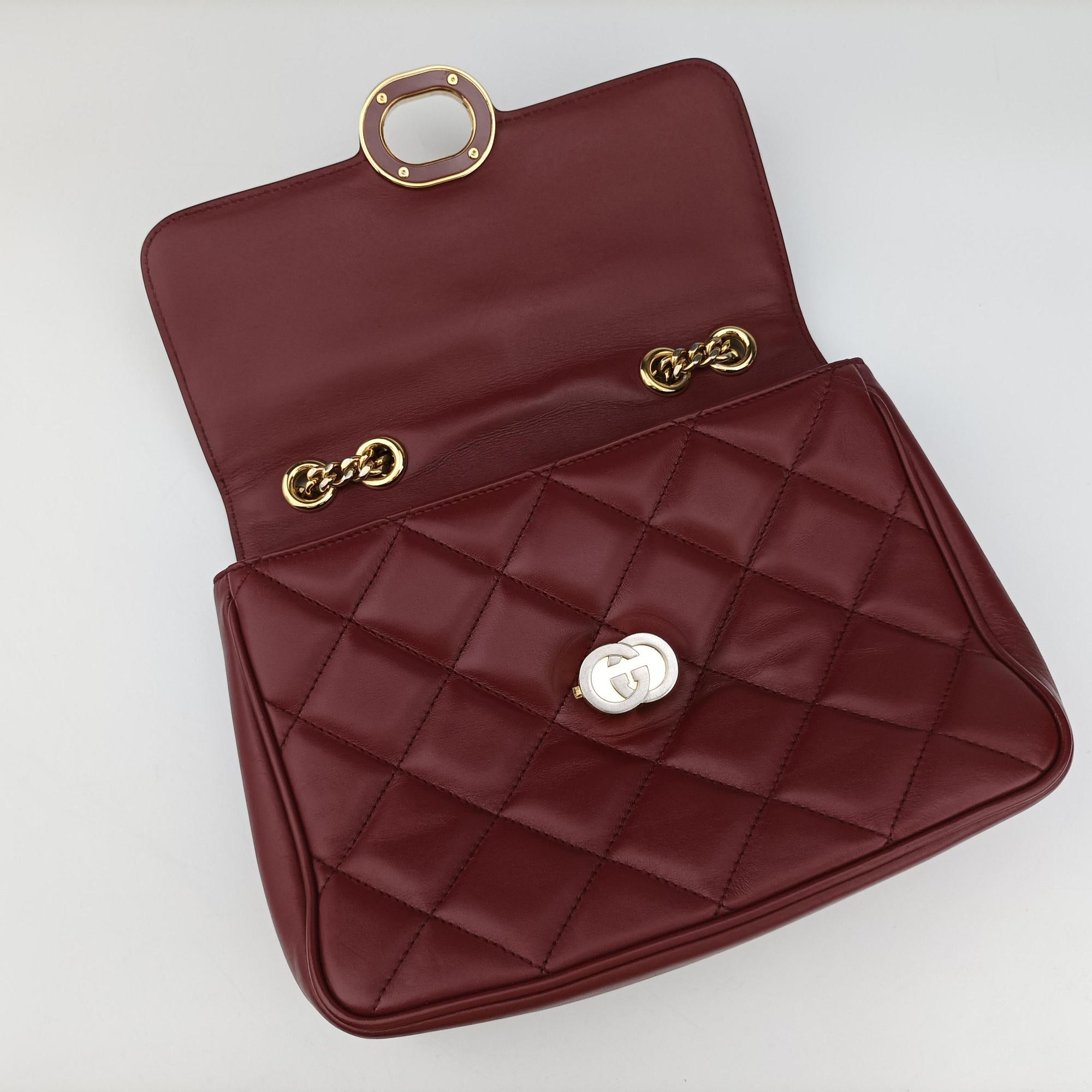 Mini Deco Burgundy Leather 740834 F040768439ミニデコ ワインレッド レザー 740834 F040768439