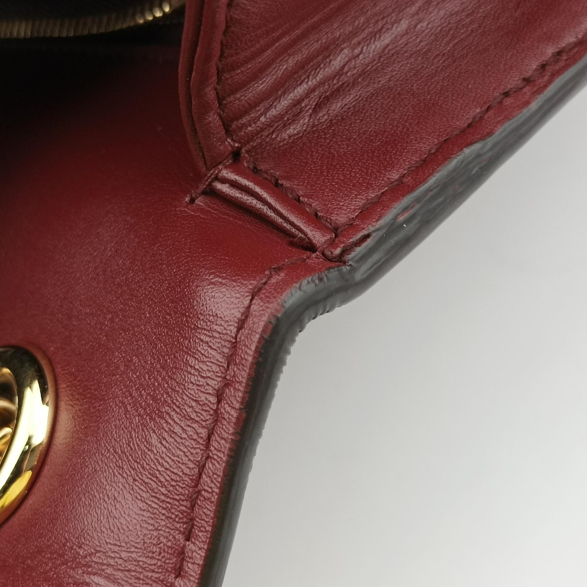 Mini Deco Burgundy Leather 740834 F040768439ミニデコ ワインレッド レザー 740834 F040768439