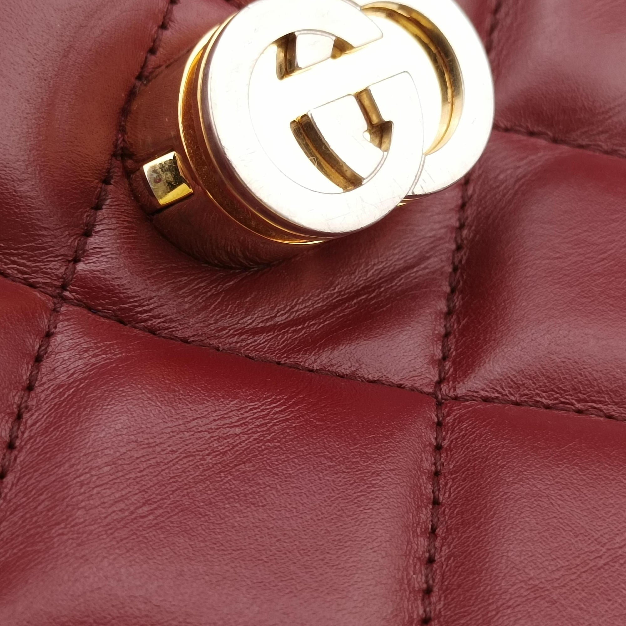 Mini Deco Burgundy Leather 740834 F040768439ミニデコ ワインレッド レザー 740834 F040768439