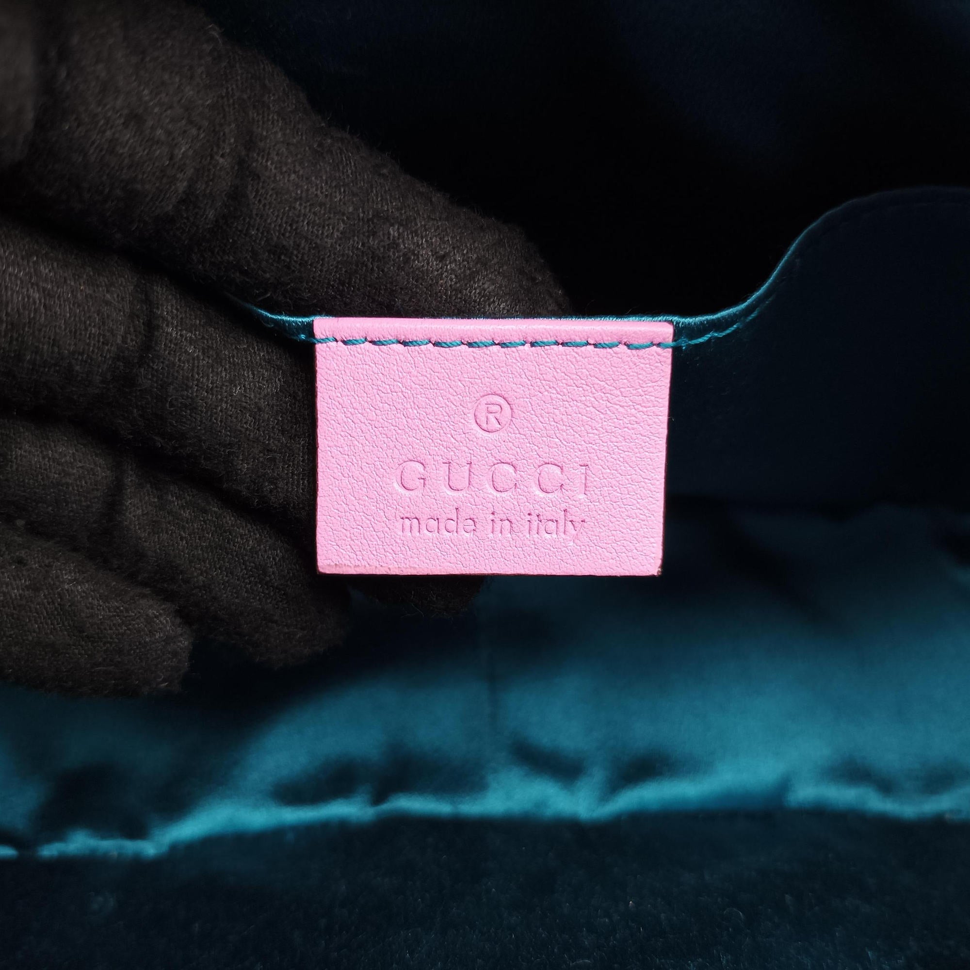 GG Marmont Pink velour 448065 I023189020GGマーモント ピンク ベロア 448065 I023189020