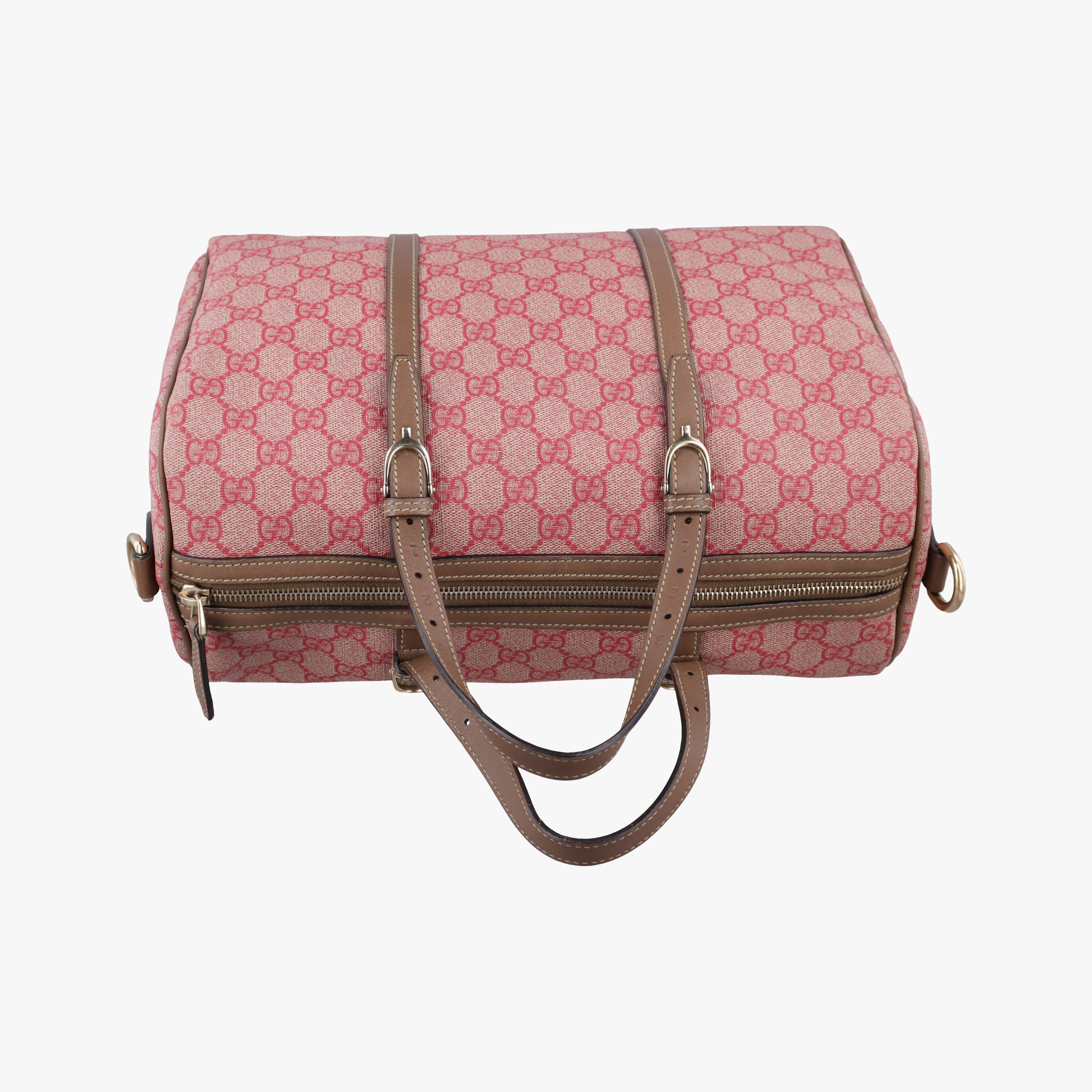 Microguccissima Joy Red×Brown Coated canvas×Leather 322231 I014381574マイクログッチシマ レッド×ブラウン コーティングキャンバスx レザー 322231 I014381574