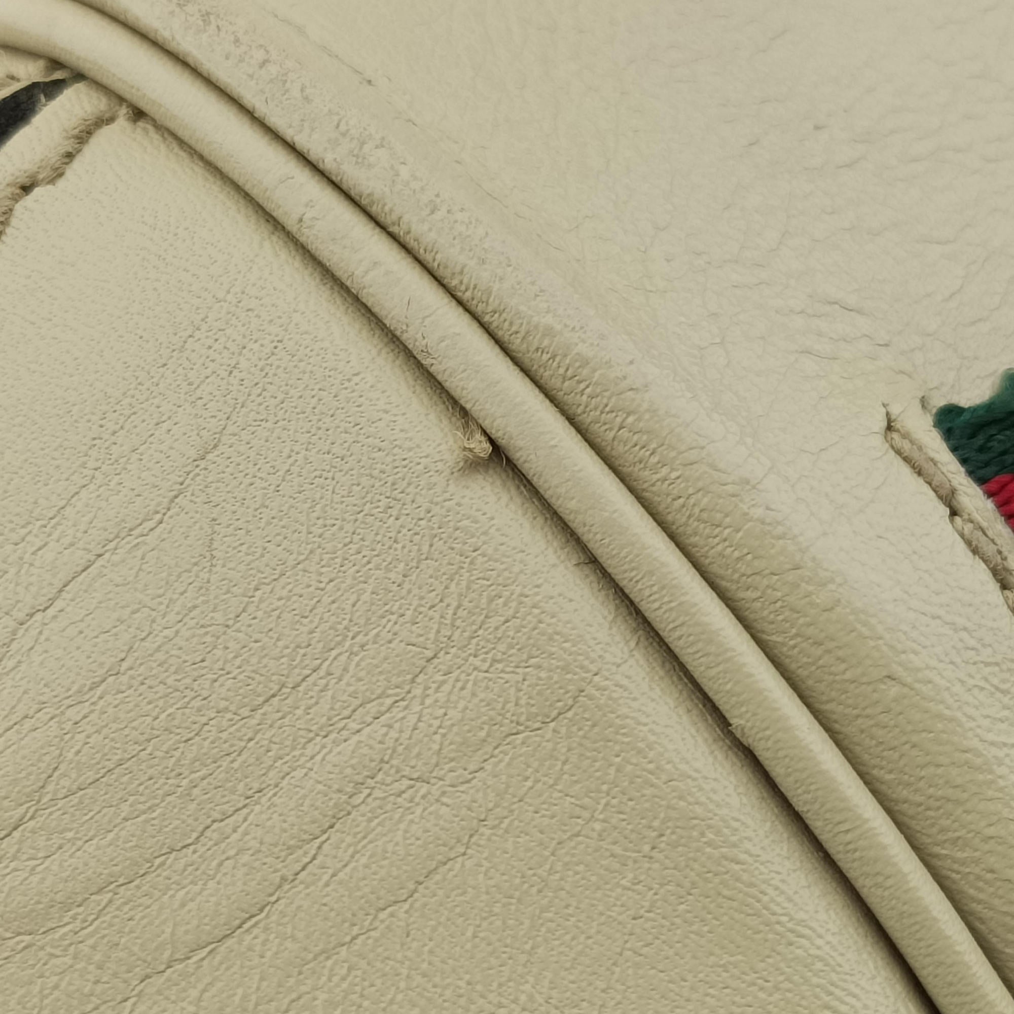 Mayfair Bow Tote beige x White Canvas × Leather 257349 C9366033メイフェア ボウ トート ベージュ×ホワイト キャンバス×レザー 257349 C9366033