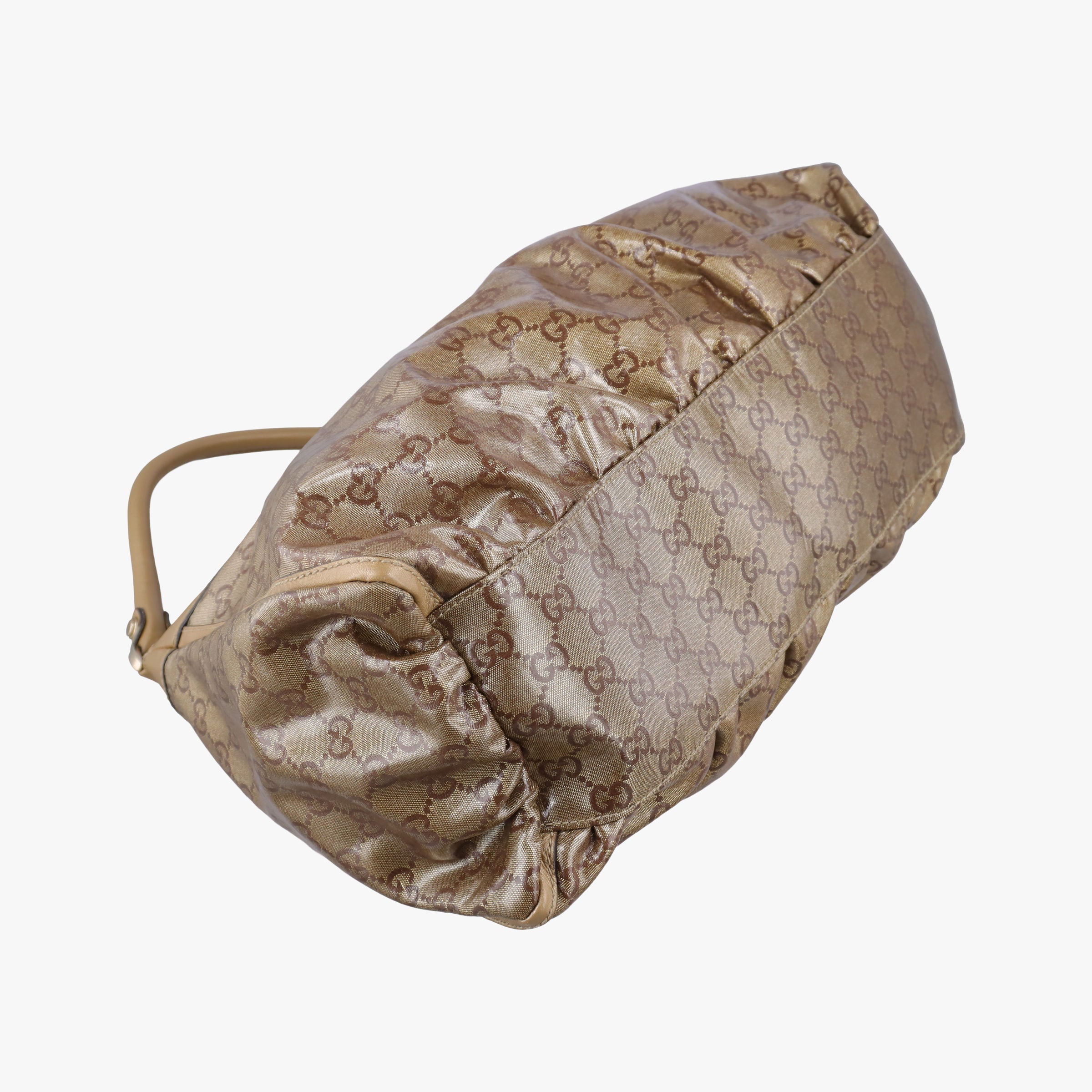 Abbey D-ring Hobo Brown PVC coated canvas×Leather 189833 C4419932アビー Dリング ホーボー ブラウン PVCコーティングキャンバス×レザー 189833 C4419932