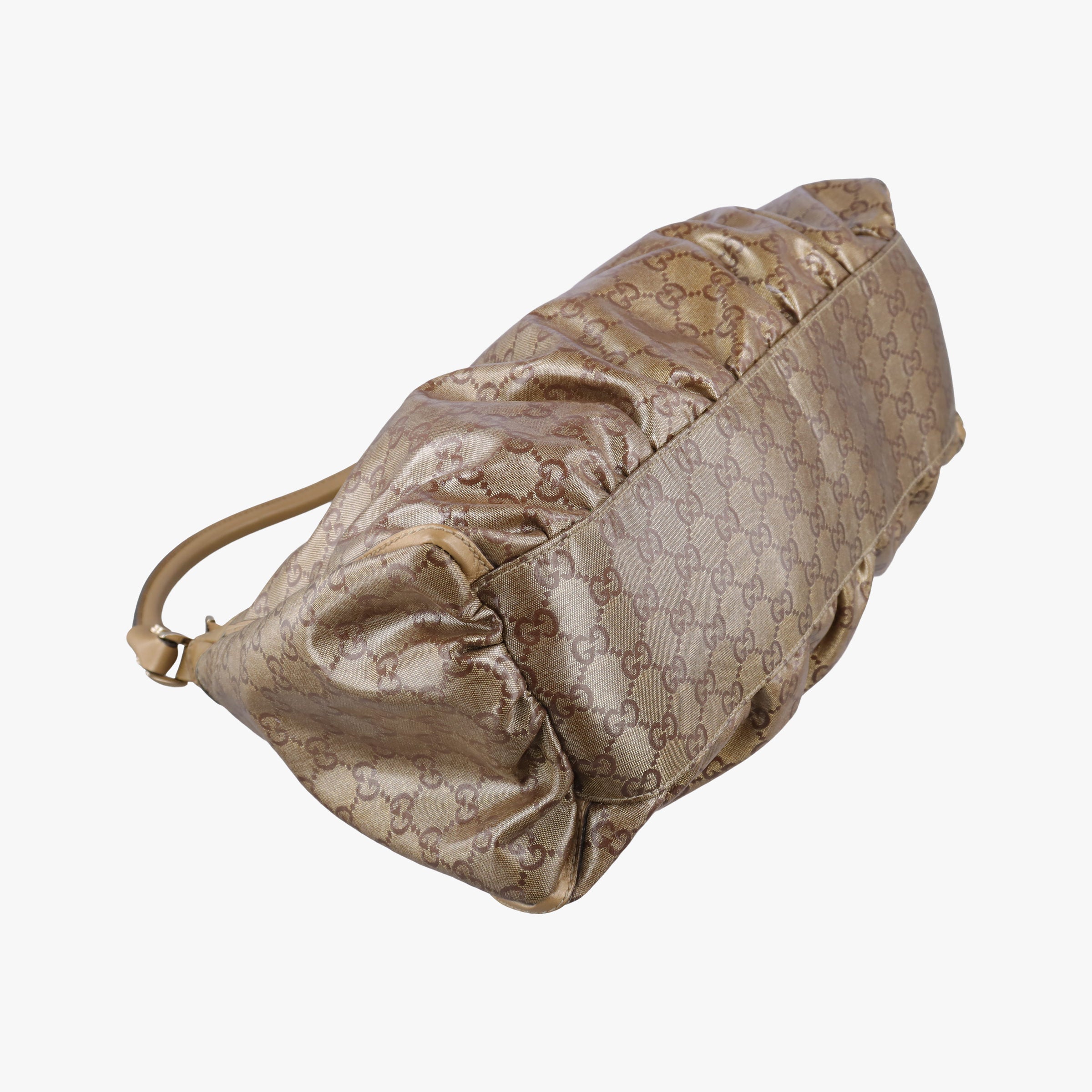Abbey D-ring Hobo Brown PVC coated canvas×Leather 189833 C4419932アビー Dリング ホーボー ブラウン PVCコーティングキャンバス×レザー 189833 C4419932