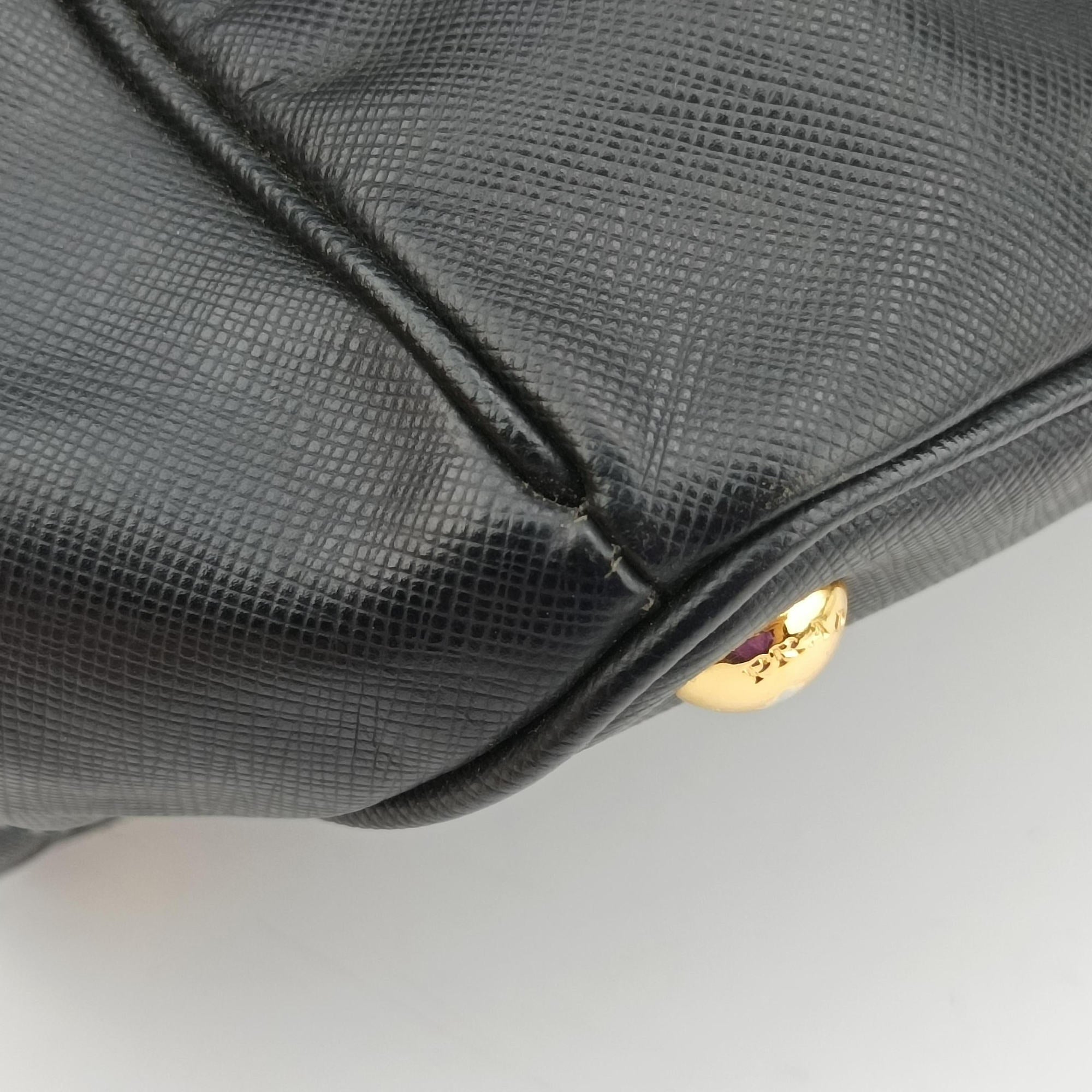 Galleria Black SAFFIANO Leather 1BA274 7/R 165ガレリア ブラック サフィアーノレザー 1BA274 7/R 165