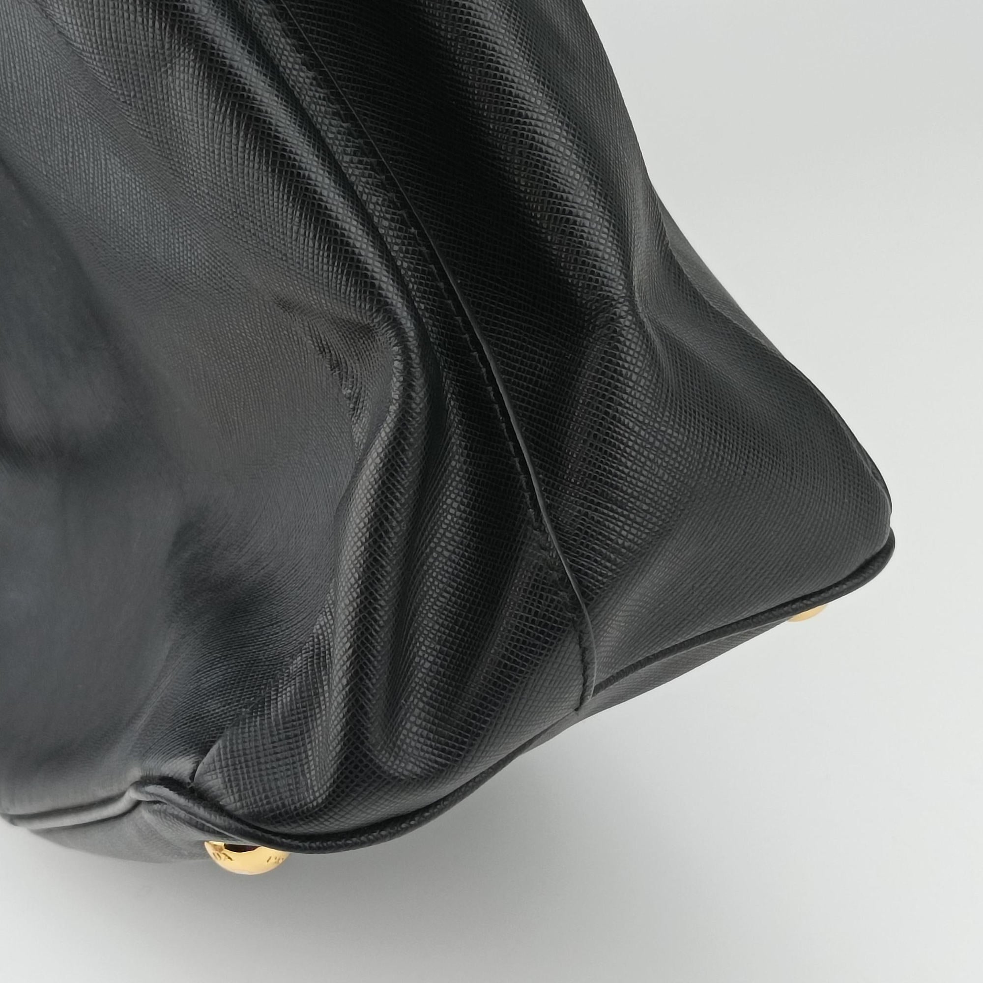 Galleria Black SAFFIANO Leather 1BA274 7/R 165ガレリア ブラック サフィアーノレザー 1BA274 7/R 165