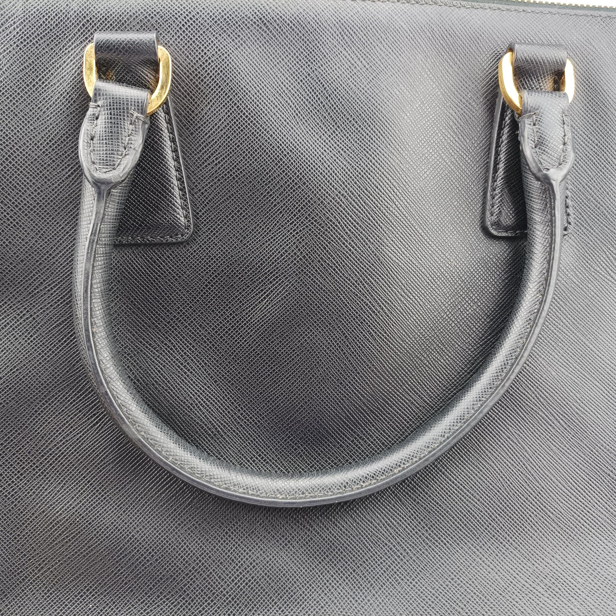 Galleria Black SAFFIANO Leather 1BA274 7/R 165ガレリア ブラック サフィアーノレザー 1BA274 7/R 165
