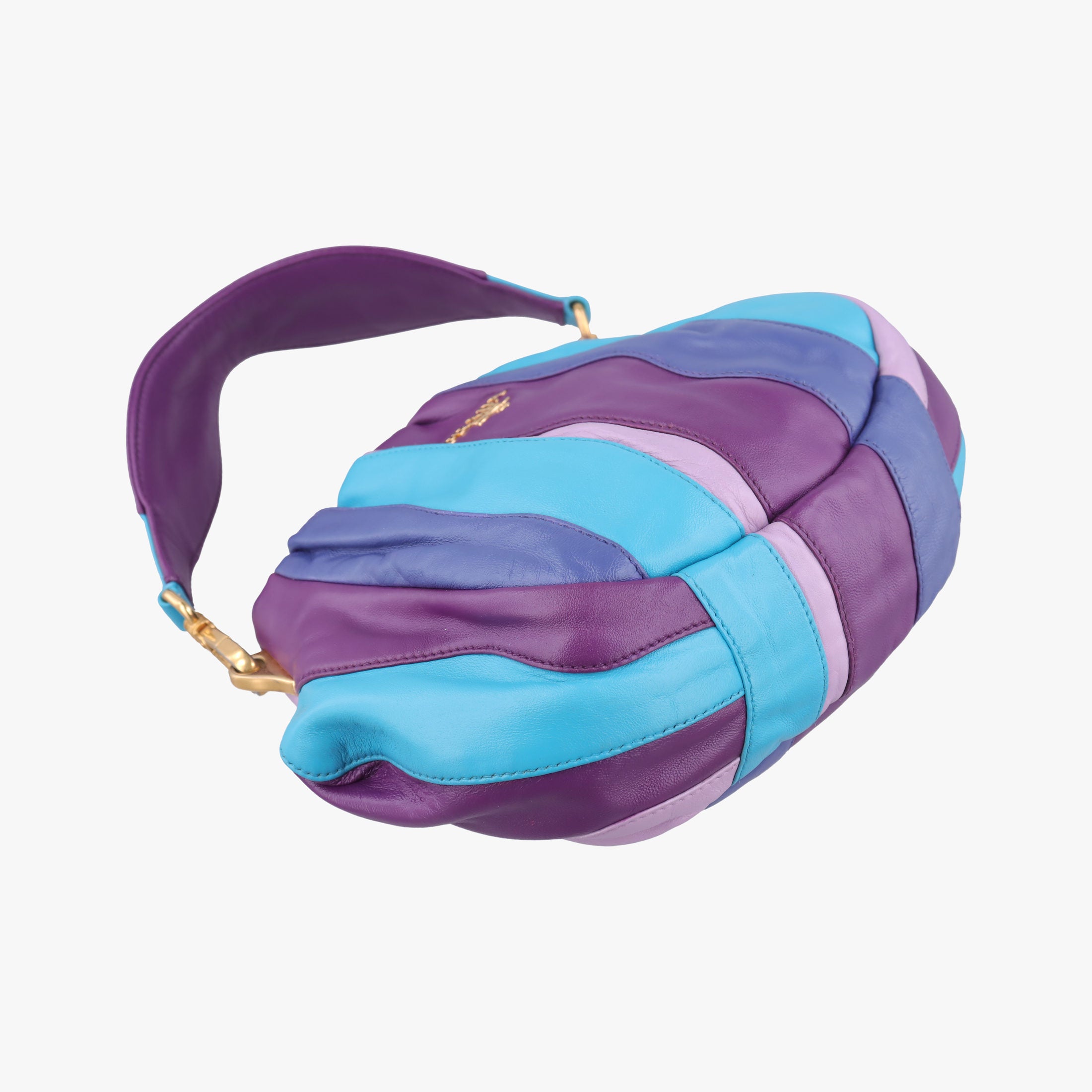 Trembled Blossoms Multicolor Purple × Blue Nappa Leather BN1680 129トレンブルド ブロッサムズ マルチカラー パープル×ブルー ナッパレザー BN1680 129