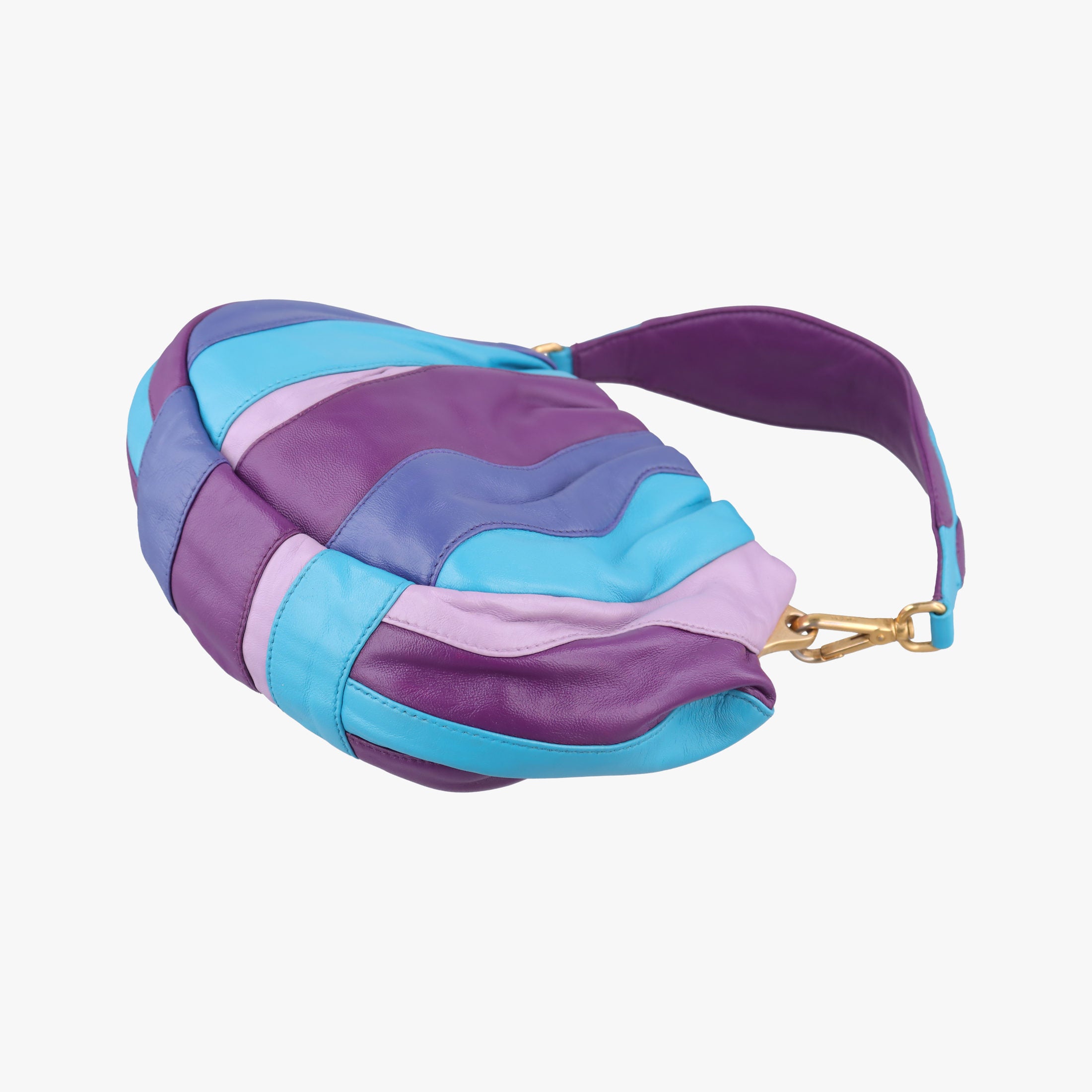 Trembled Blossoms Multicolor Purple × Blue Nappa Leather BN1680 129トレンブルド ブロッサムズ マルチカラー パープル×ブルー ナッパレザー BN1680 129