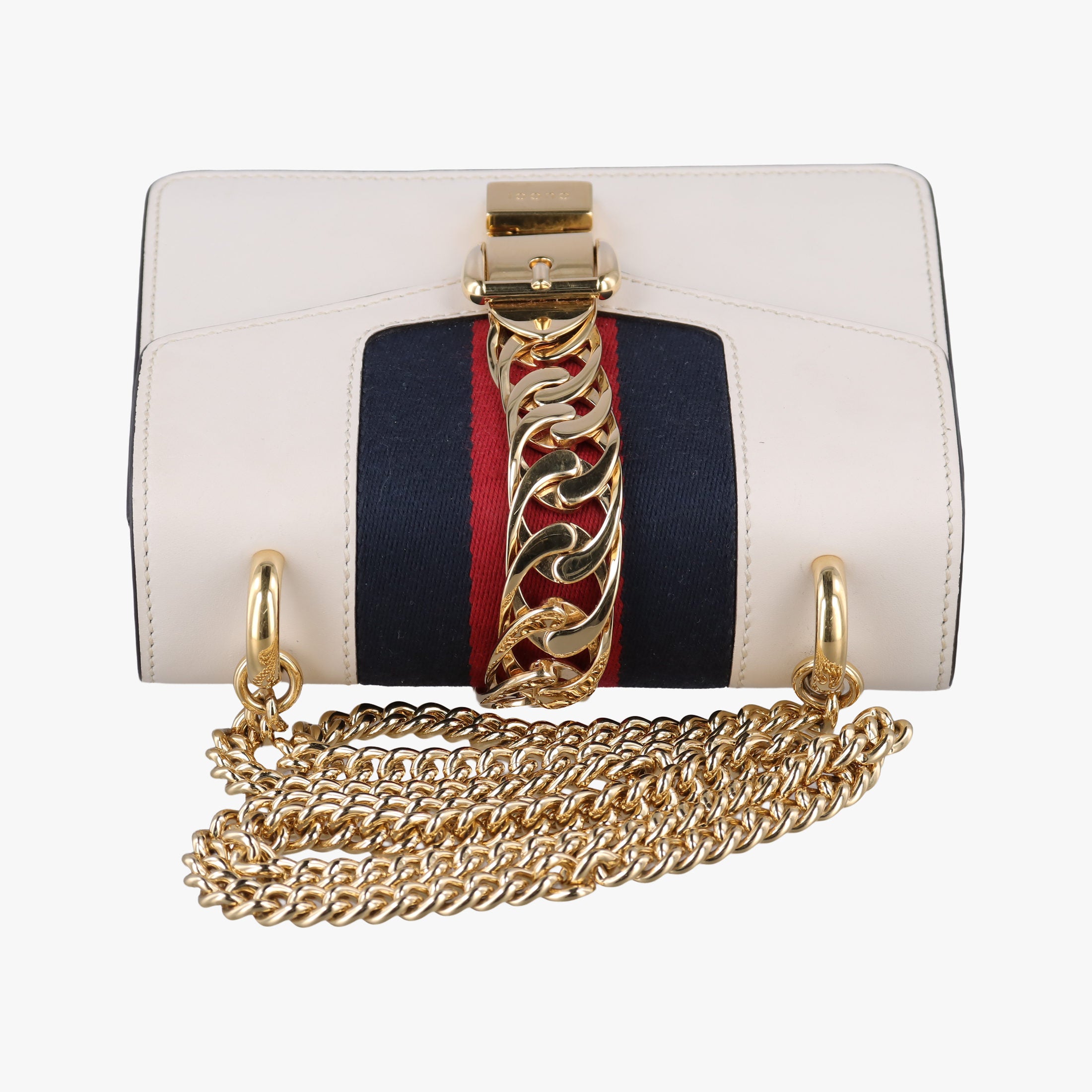 Sylvie Ivory×navy×red Leather 431666 G021868694シルヴィ アイボリー×ネイビー×レッド レザー 431666 G021868694