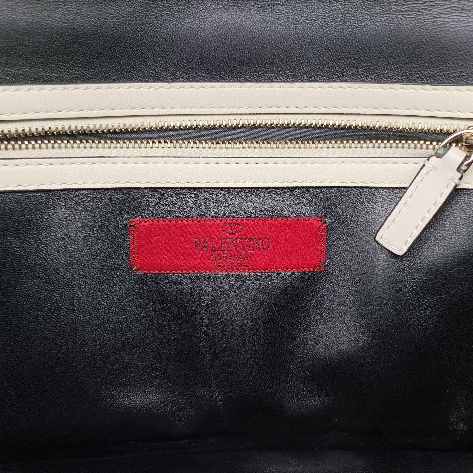 Rockstud Glam Lock White × Blue Leather BL-I398VHE0ロックスタッズグラムロックスモール ホワイト × ブルー レザー BL-I398VHE0