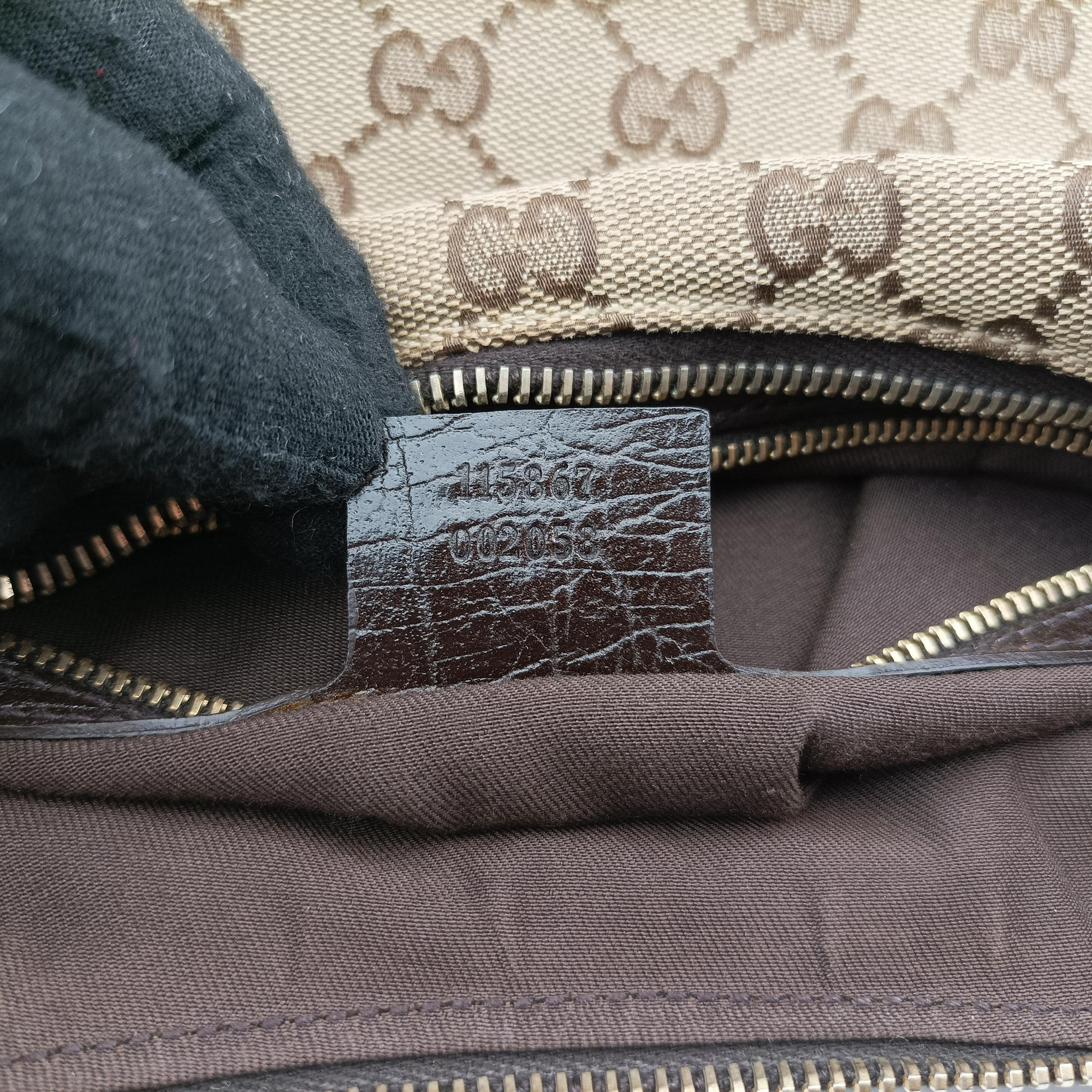 horsebit hobo Brown canvas 115867 C3055594ホースビット ブラウン キャンバス 115867 C3055594