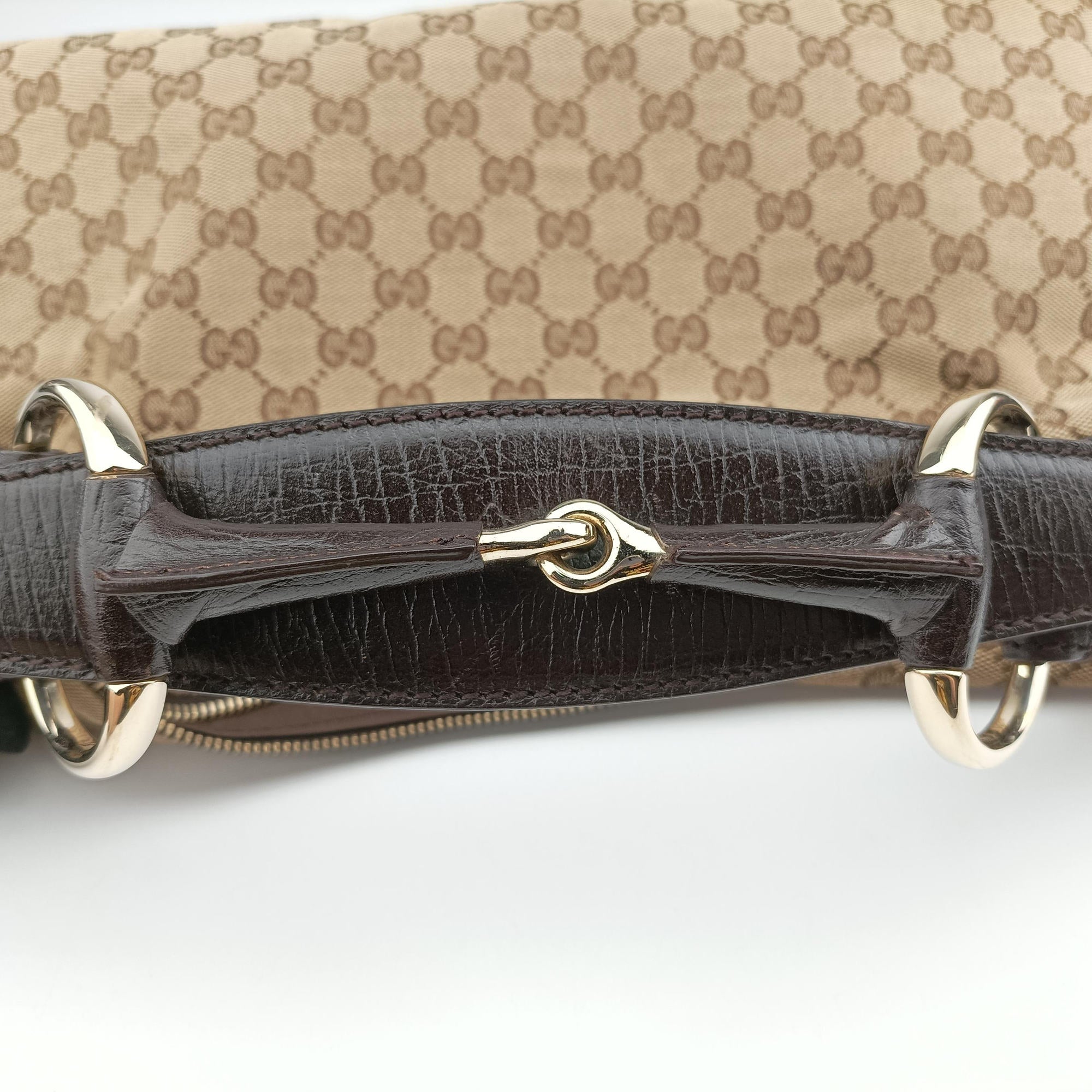 horsebit hobo Brown canvas 115867 C3055594ホースビット ブラウン キャンバス 115867 C3055594