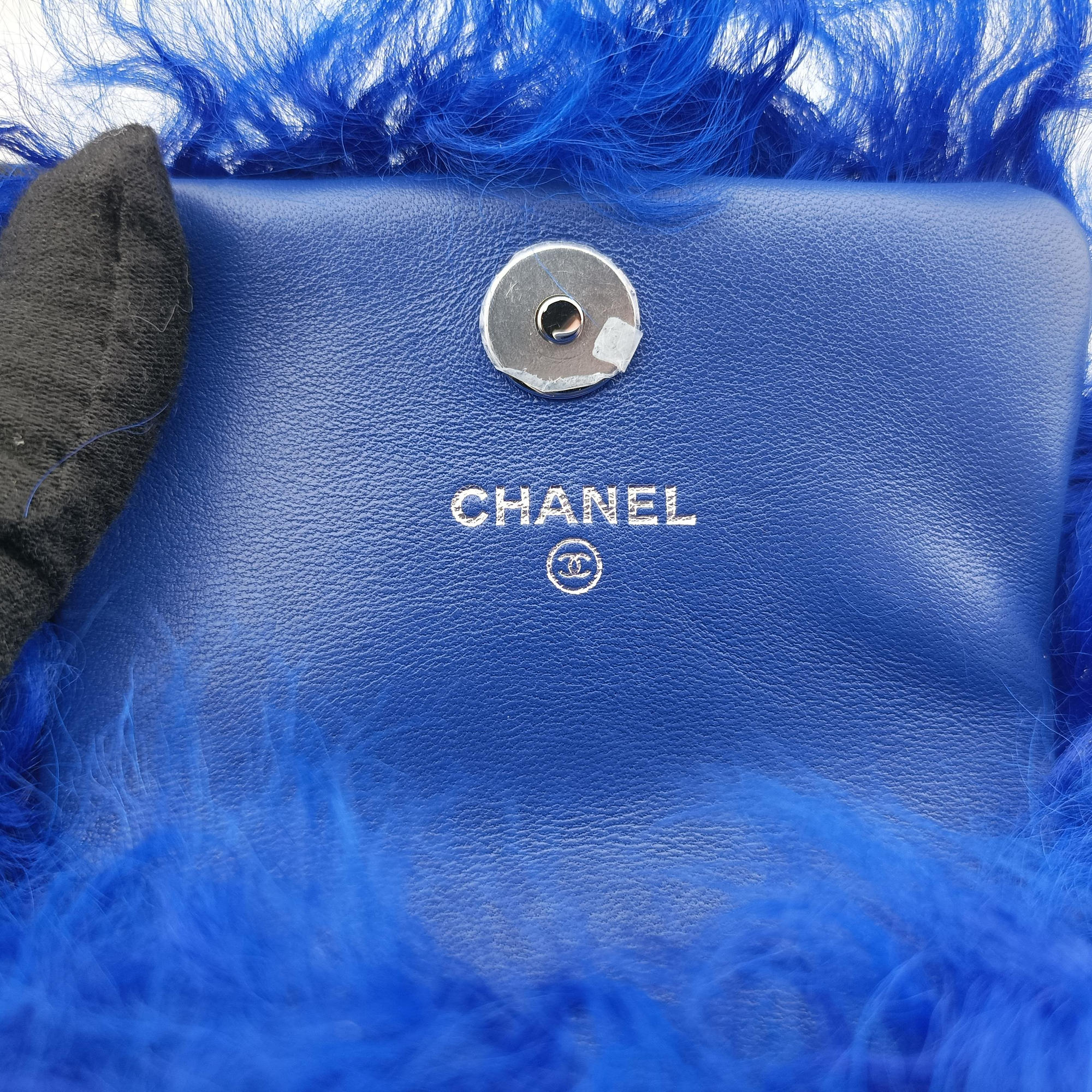 Shearling CC Hook Card Holder Blue wool AP2397 31690490シアリングCCフックカードホルダー ブルー ウール AP2397 31690490