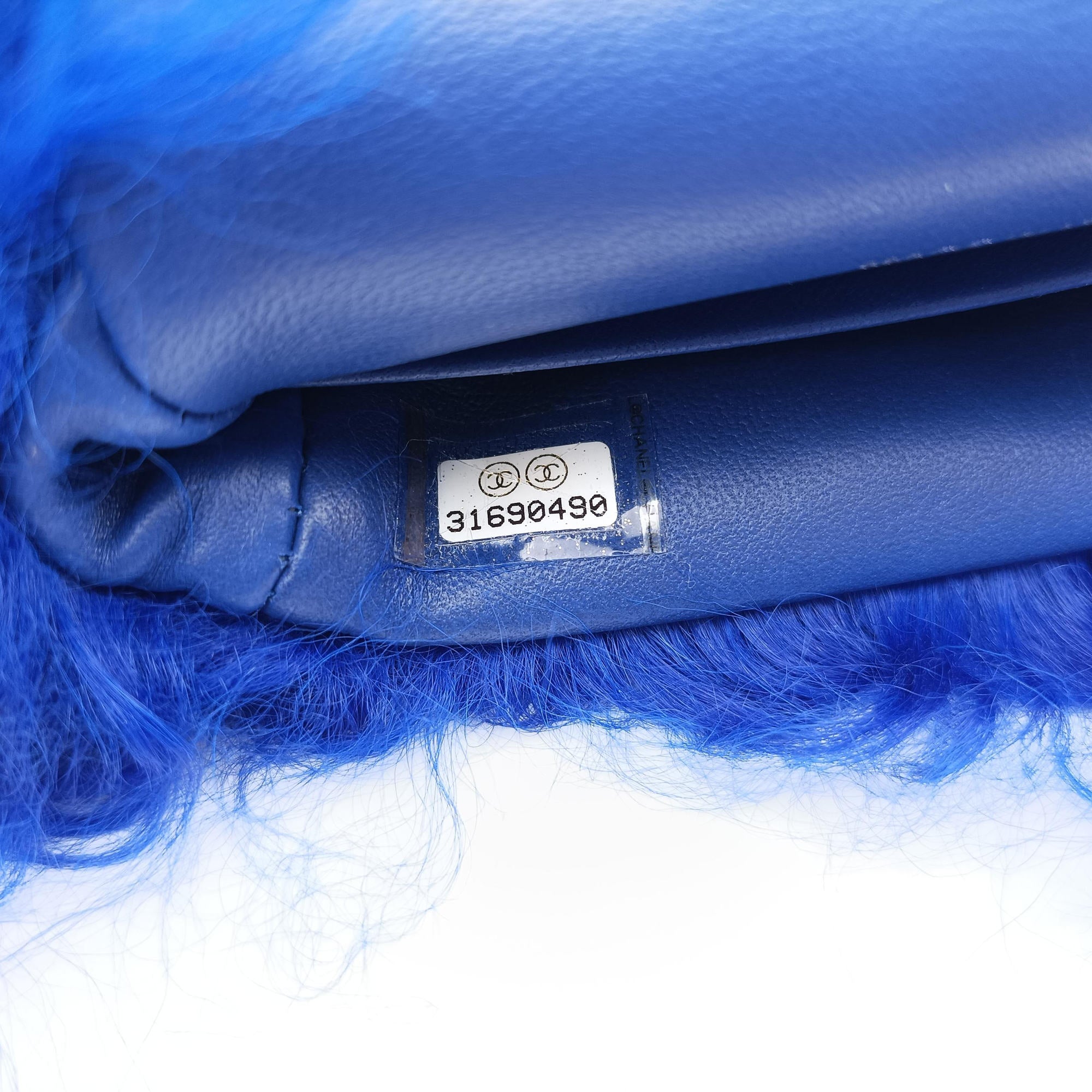 Shearling CC Hook Card Holder Blue wool AP2397 31690490シアリングCCフックカードホルダー ブルー ウール AP2397 31690490