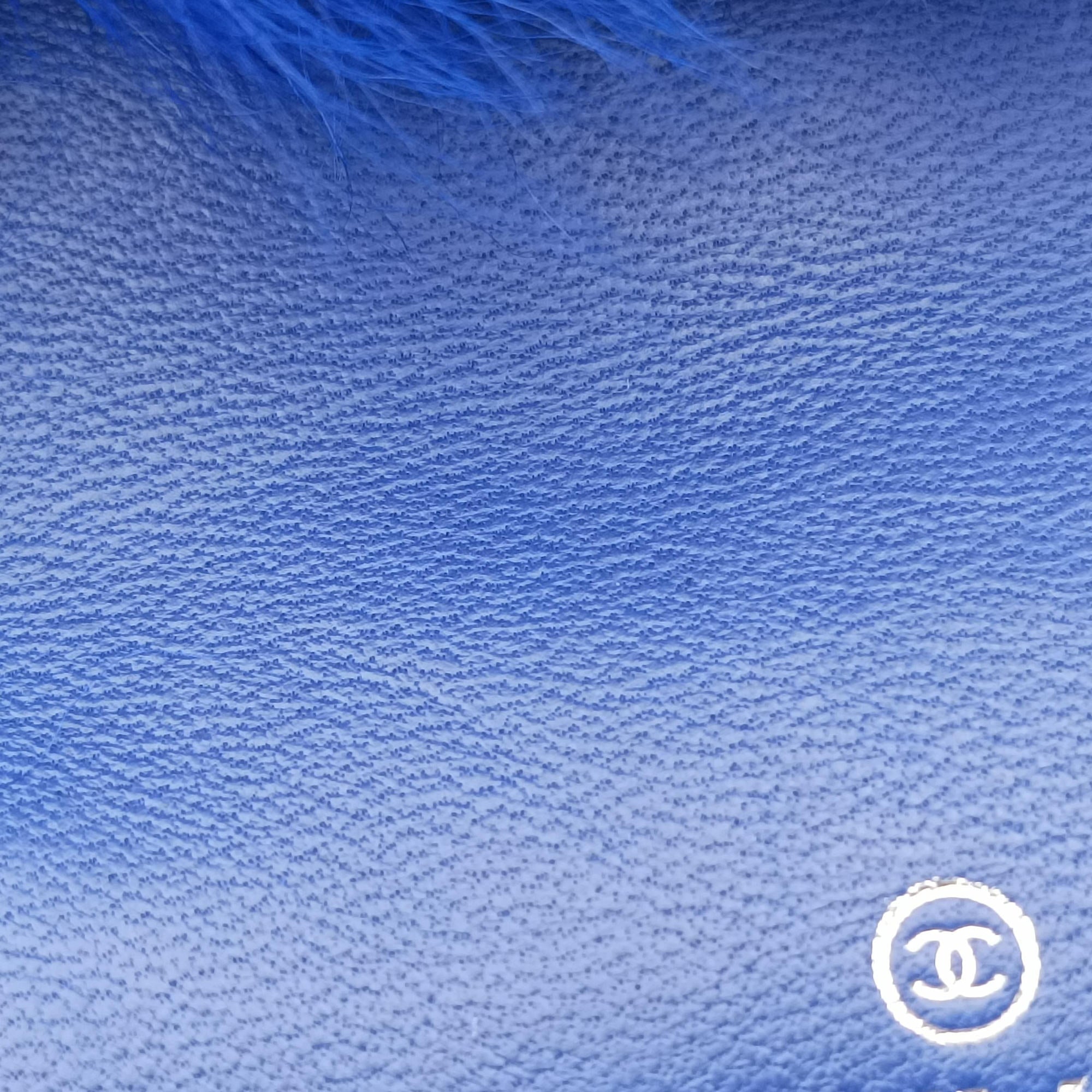 Shearling CC Hook Card Holder Blue wool AP2397 31690490シアリングCCフックカードホルダー ブルー ウール AP2397 31690490