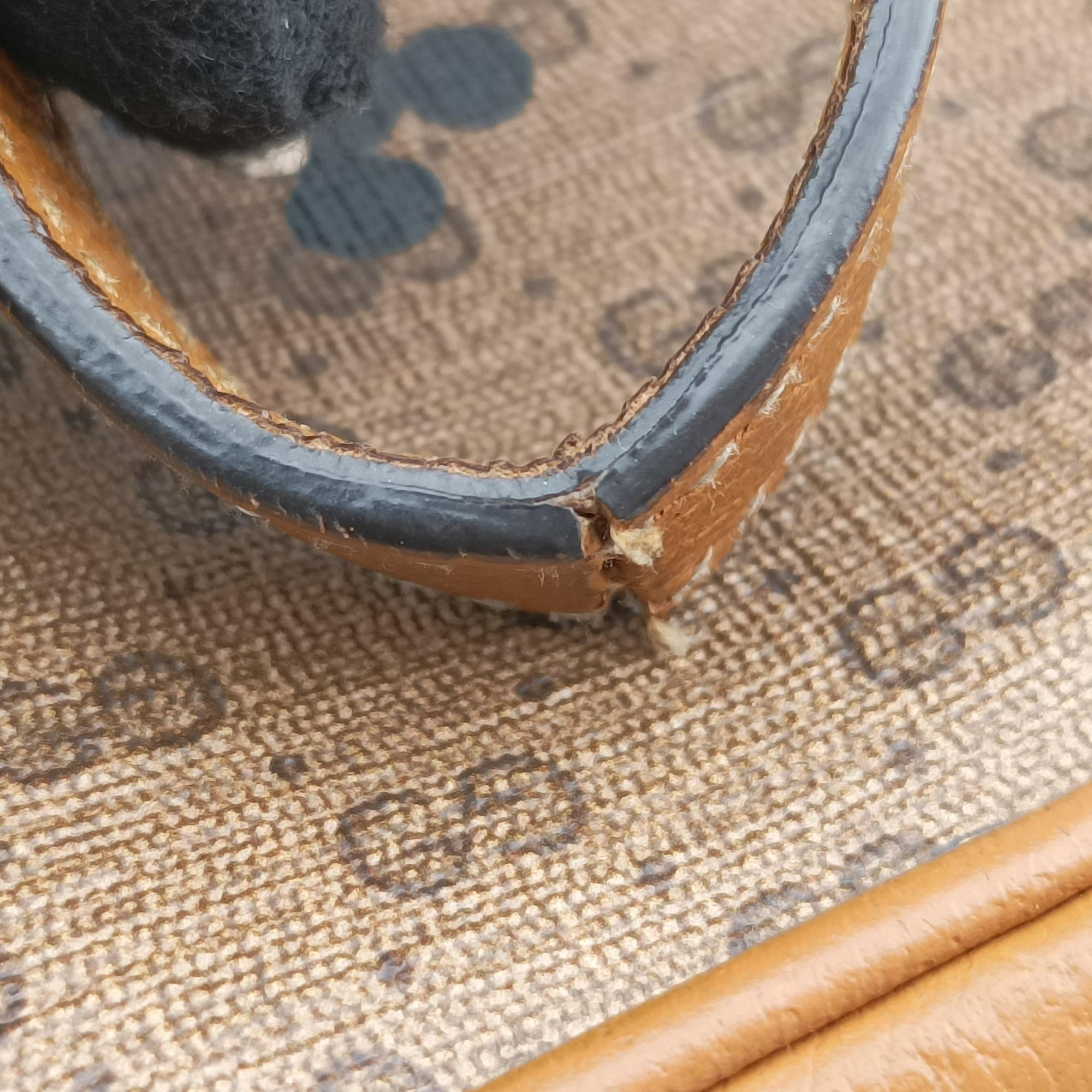 Mickey Mouse Disney collaboration Brown×Multicolour PVC coated canvas×leather 602536 ミッキーマウス ディズニーコラボ ブラウン×マルチカラー PVCコーティングキャンバス×レザー 602536