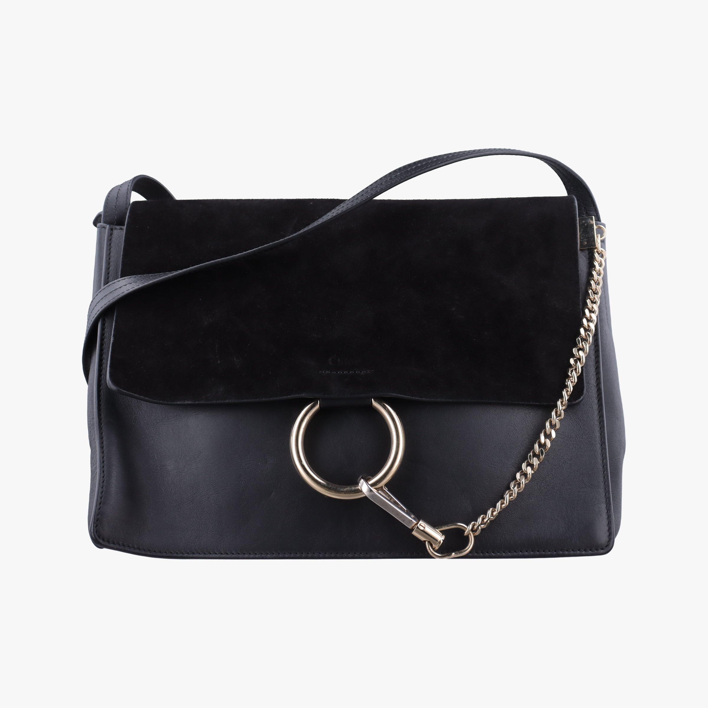 FAYE Black Suede × leather 01-16-50-65フェイ ブラック スエード×レザー 01-16-50-65
