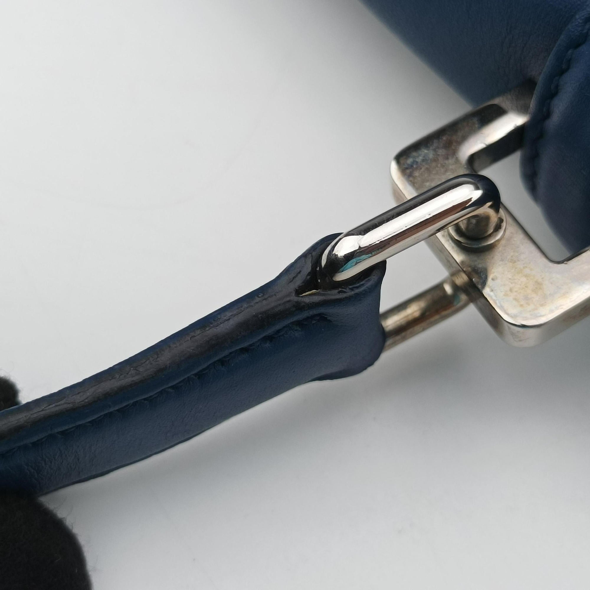 Half Flap Double Turn Lock Blue SAFFIANO Leather BN2821 117 Fハーフフラップダブルターンロック ブルー サフィアーノレザー BN2821 117 F