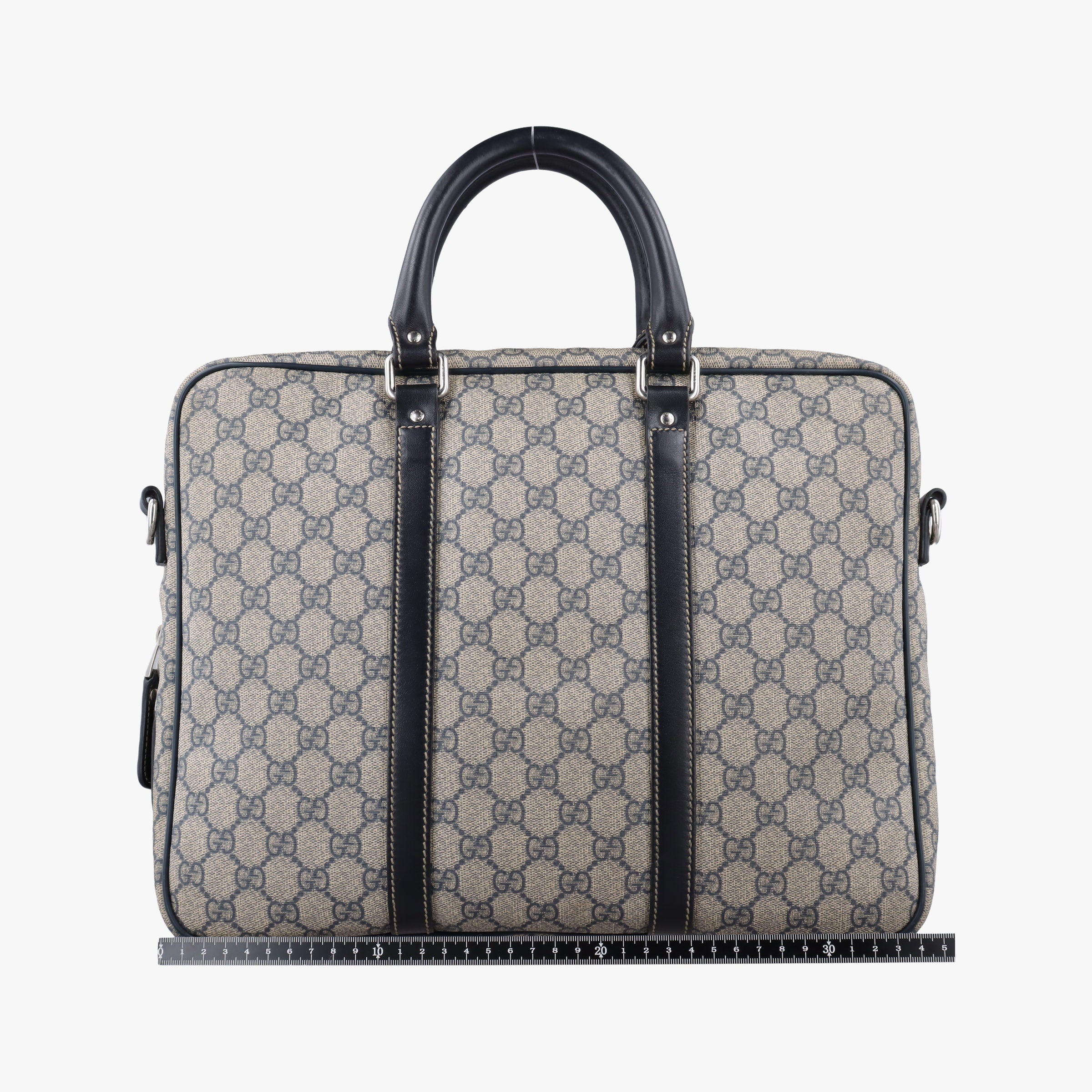GG Supreme Briefcase Business Beige×Navy PVC coated canvas×Leather 223667 E012328322GGスプリーム ブリーフケース ビジネス ベージュ×ネイビー PVCコーティングキャンバス×レザー 223667 E012328322