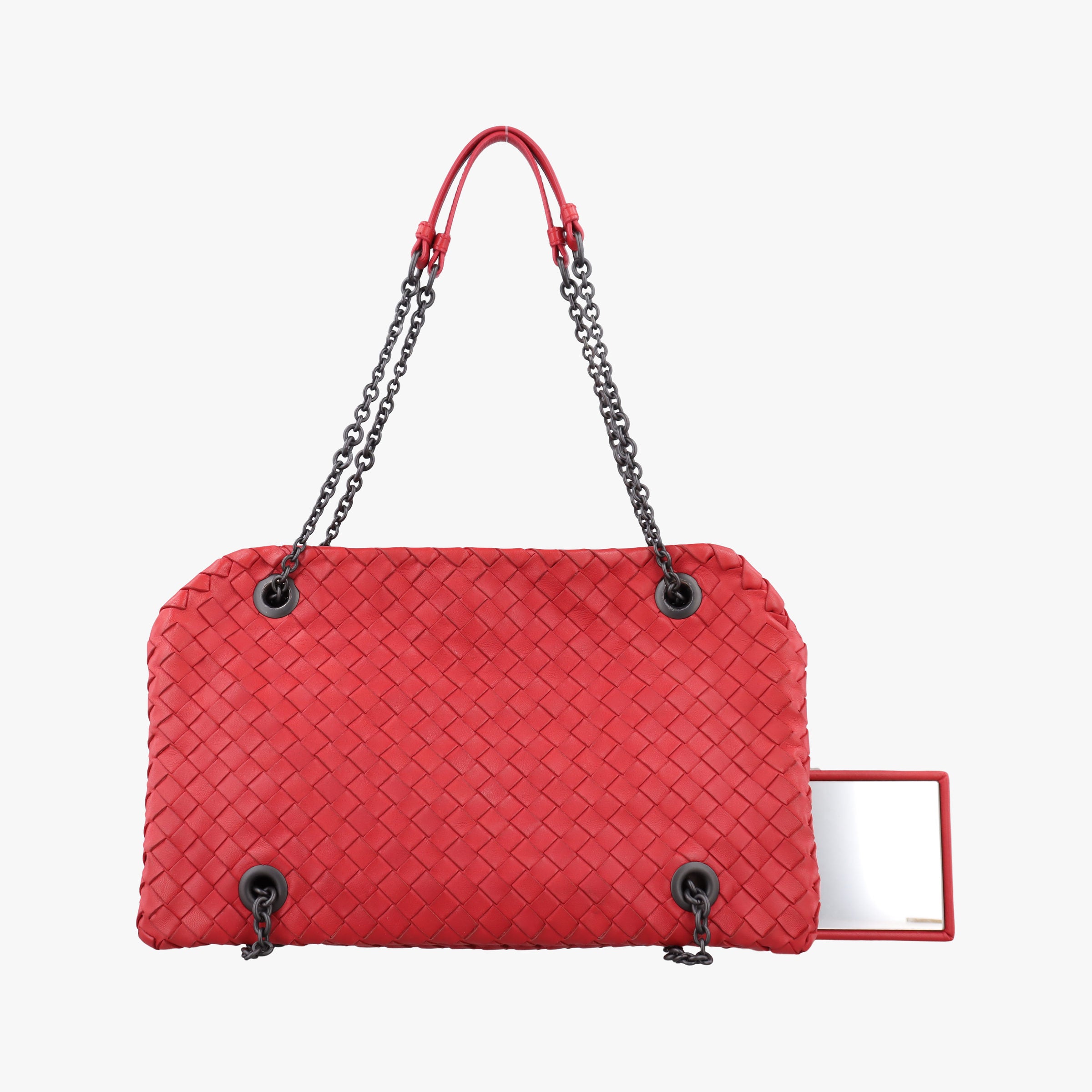 Duo Intrecciato Red lambskin B02932886Nデュオ イントレチャート レッド ラムスキン B02932886N