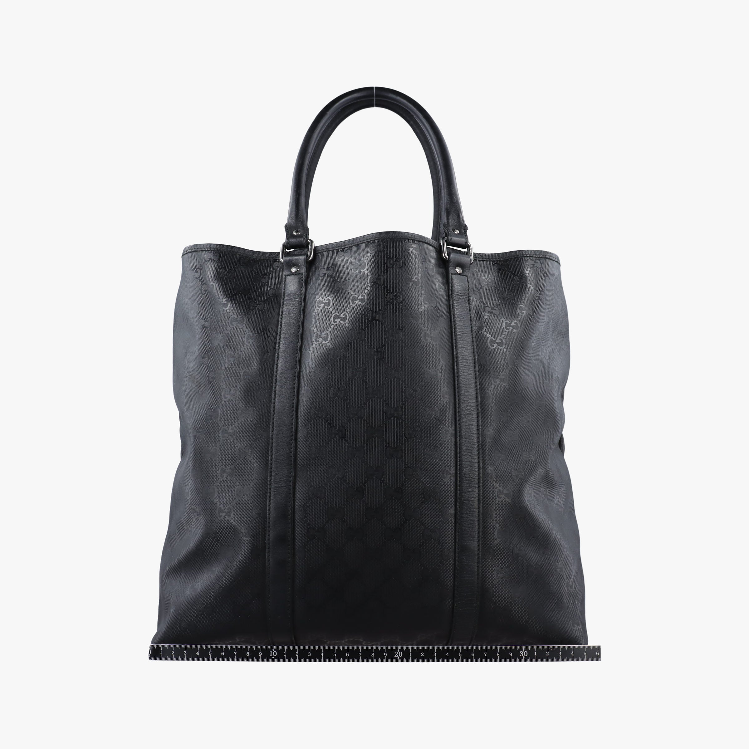 GG Imprime tote Black PVC coated canvas 223668 A8998506GGインプリメトートバッグ ブラック PVCコーティングキャンバス 223668 A8998506
