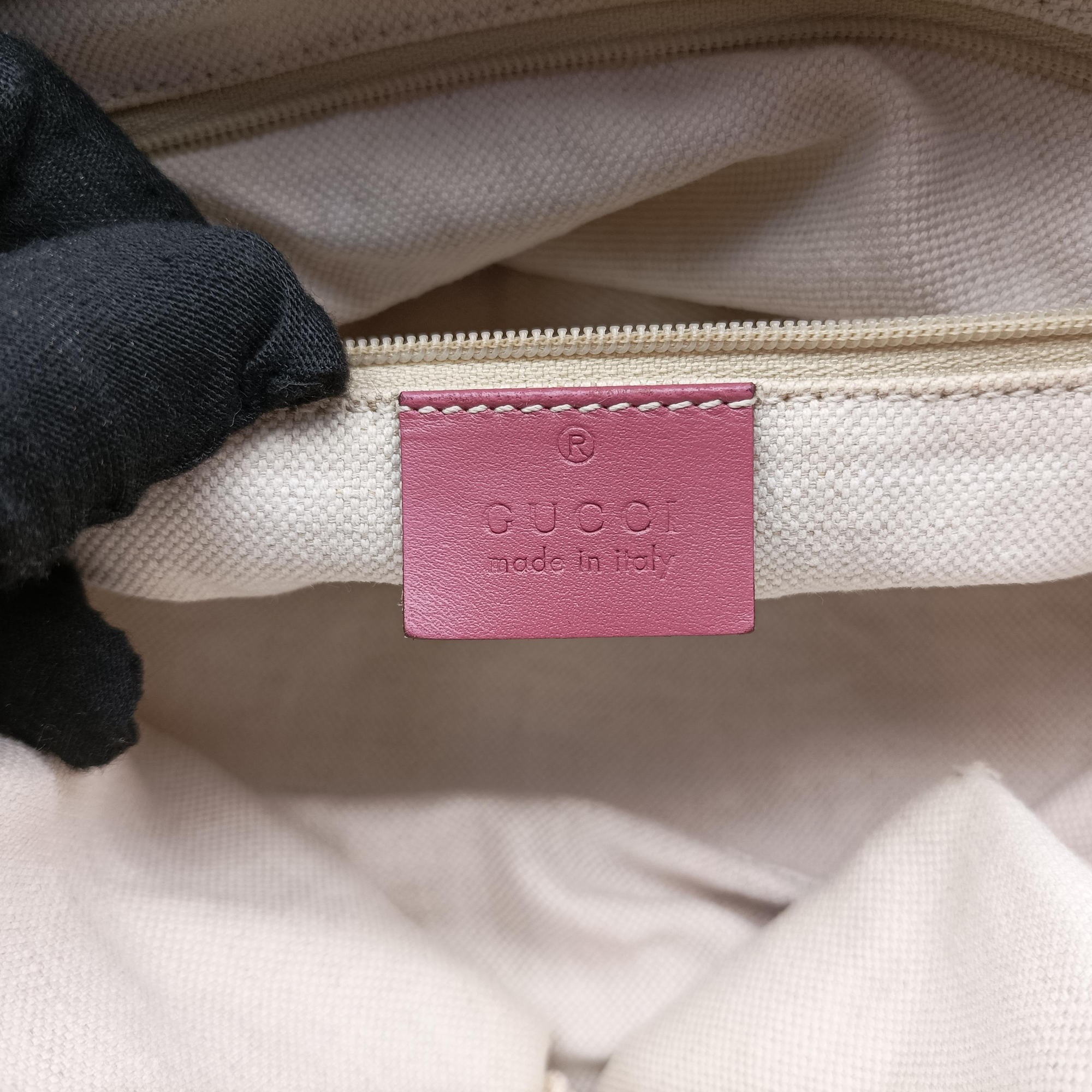 Sukey Beige × Pink canvas×leather 247902 E013708938スーキー ベージュ x ピンク キャンバス×レザー 247902 E013708938