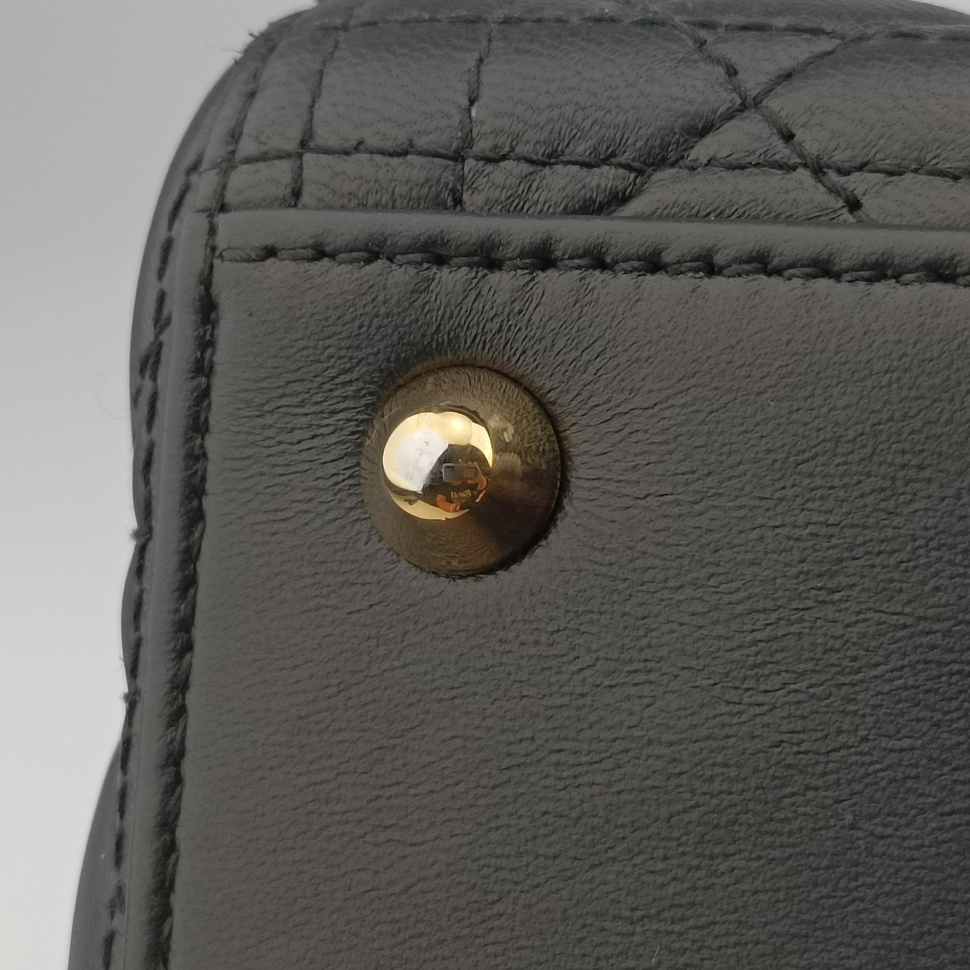 Lady Dior Black lambskin 18-MA-0157レディディオール ブラック ラムスキン 18-MA-0157
