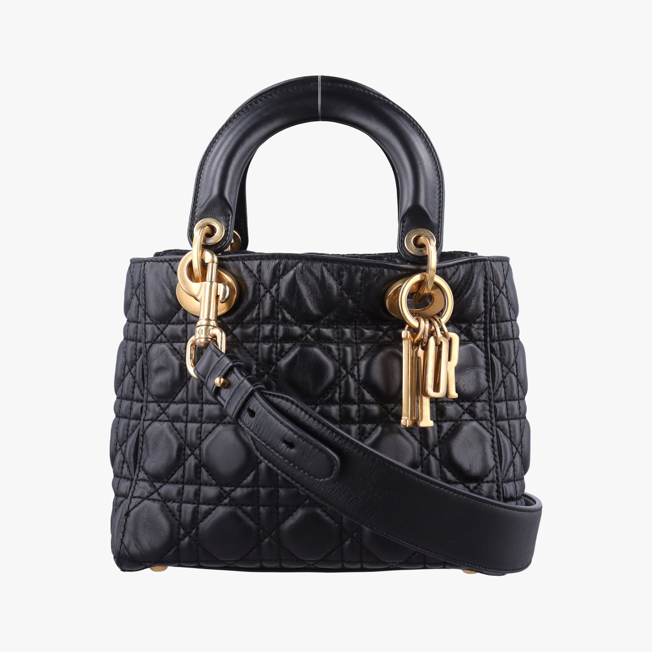 Lady Dior Black lambskin 29-MA-0148レディディオール ブラック ラムスキン 29-MA-0148