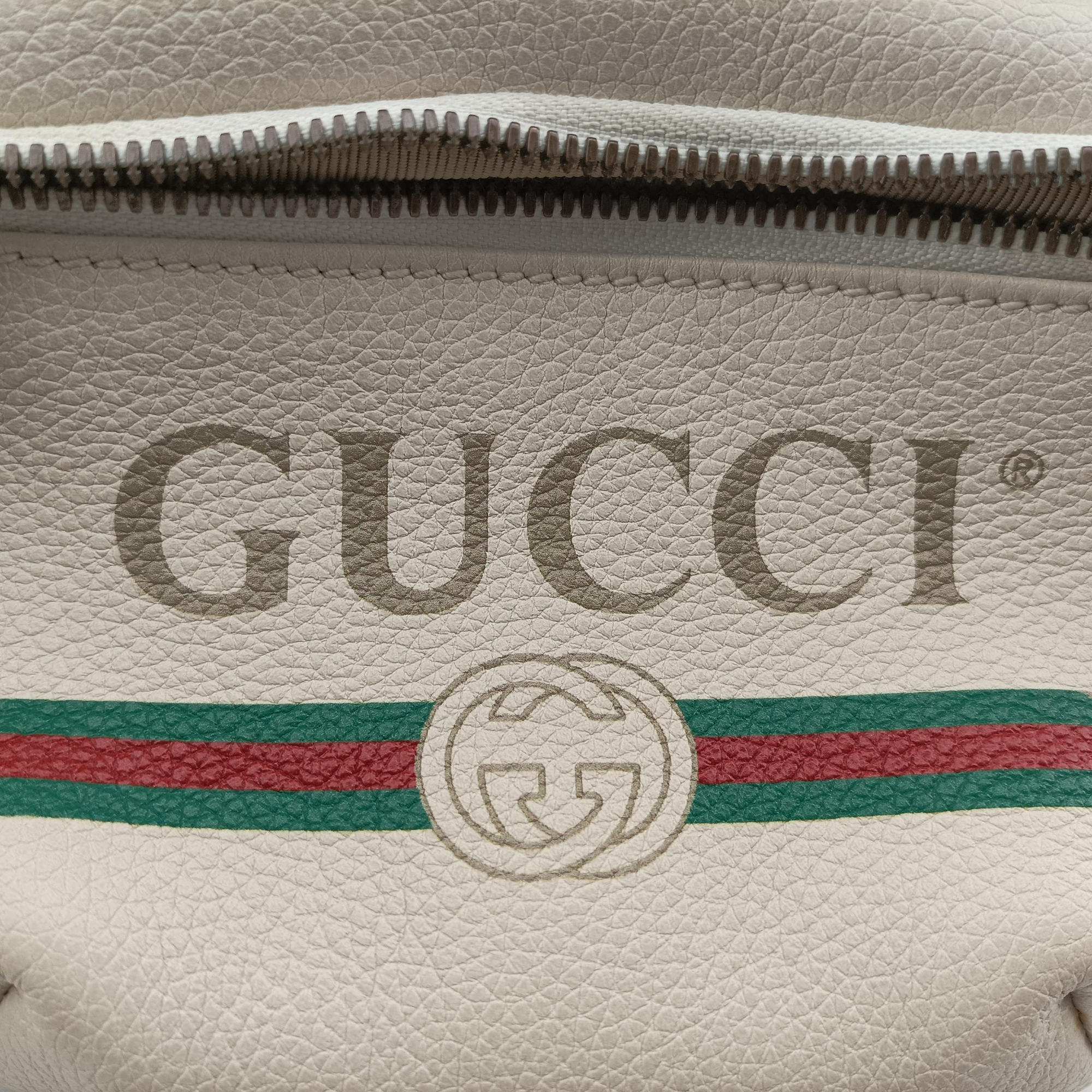 Gucci Print White Leather 527792 H027894098グッチプリント ホワイト レザー 527792 H027894098