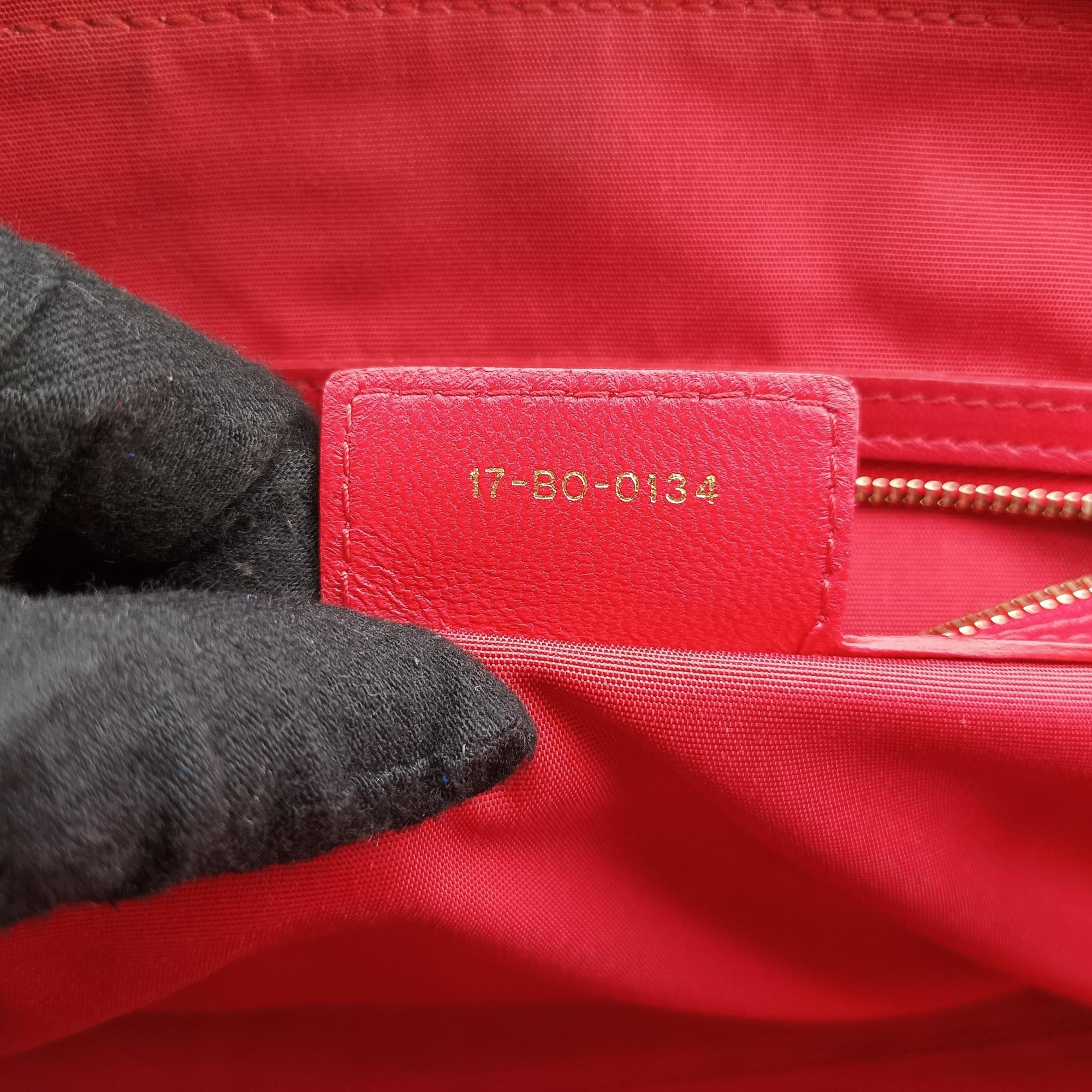 Cannage Dior Soft Shopping Red lambskin 17-BO-0134ディオールソフトショッピング レッド ラムスキン 17-BO-0134