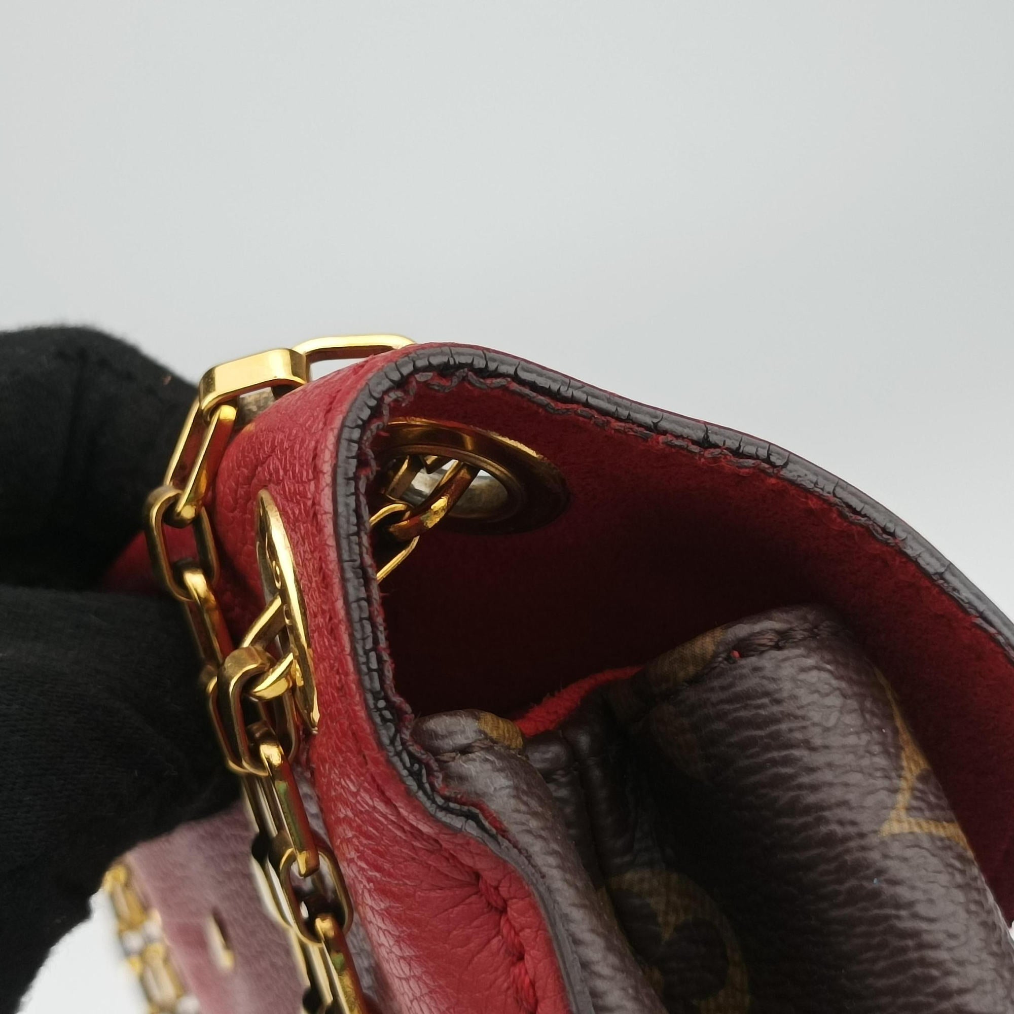 PALLAS Chain Brown×CERISE Monogram Canvas×calf leather M41201 CA4176パラス チェーン モノグラム/ブラウン×スリーズ モノグラムキャンバス×カーフレザー M41201 CA4176