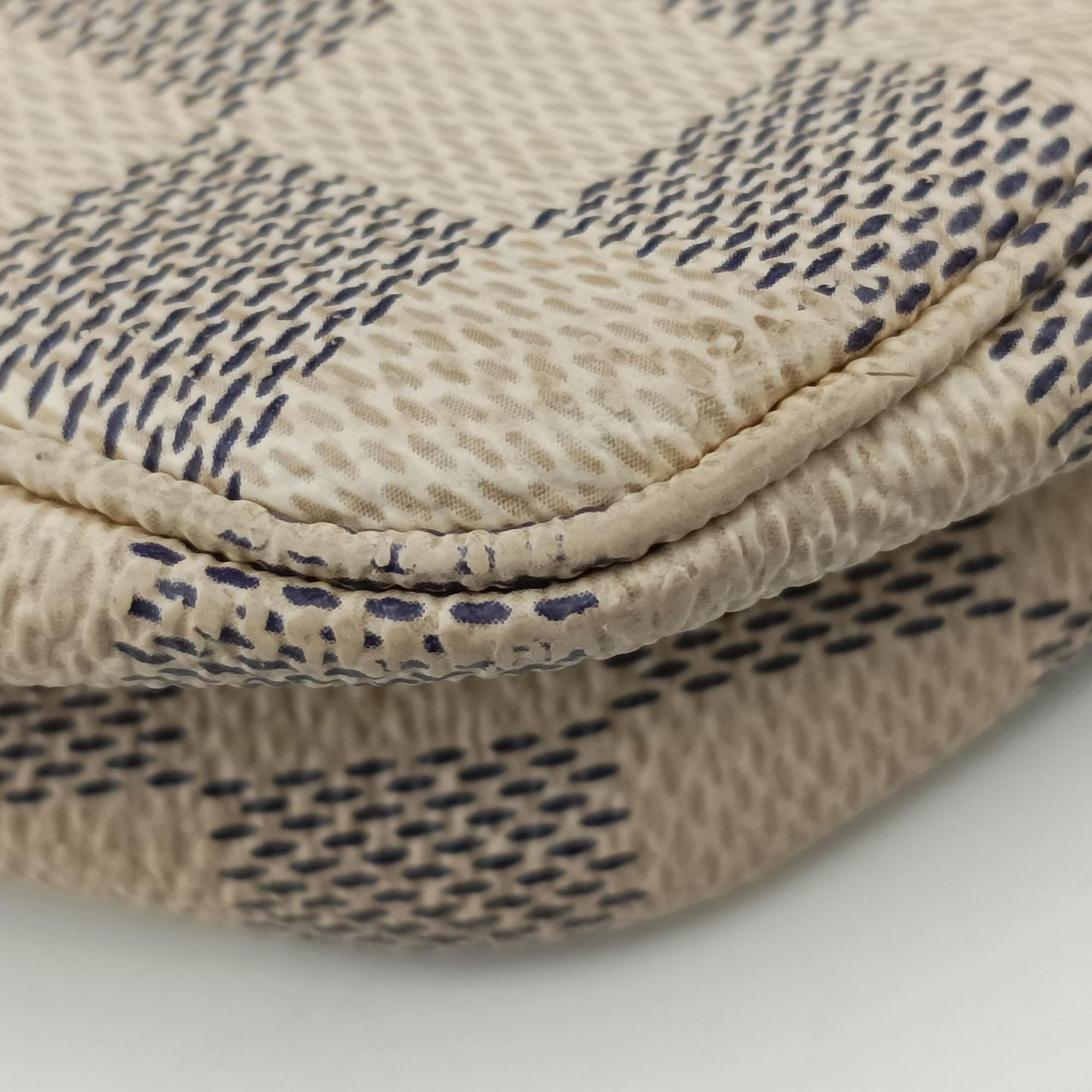 Mini Pochette Accessoires Azur Damier Canvas N58010 CA1098ミニポシェットアクセソワール アズール ダミエキャンバス N58010 CA1098