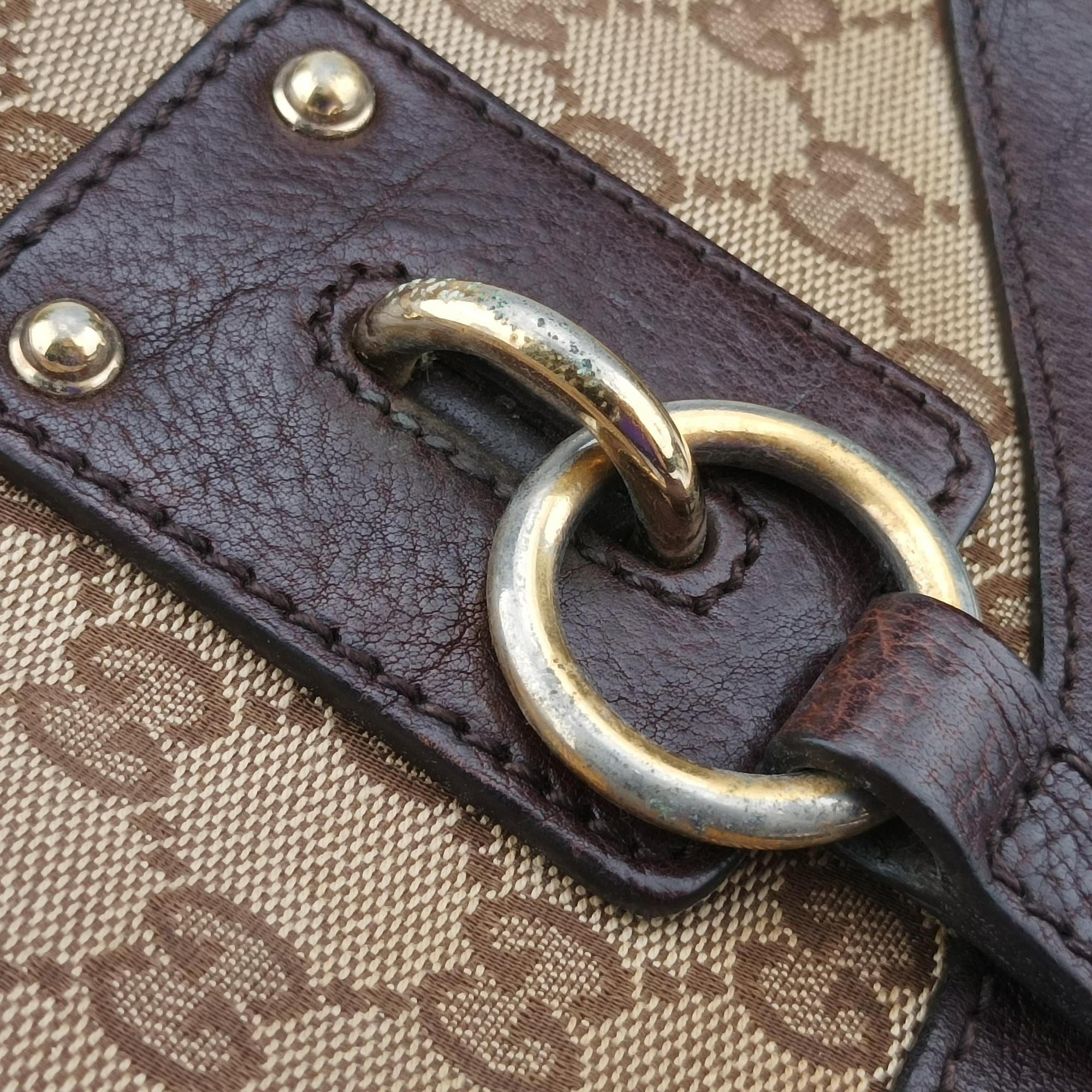 Guccissima Brown Leather×Canvas 247279 Lot number unknownグッチッシマ ブラウン レザー×キャンバス 247279 製番不明