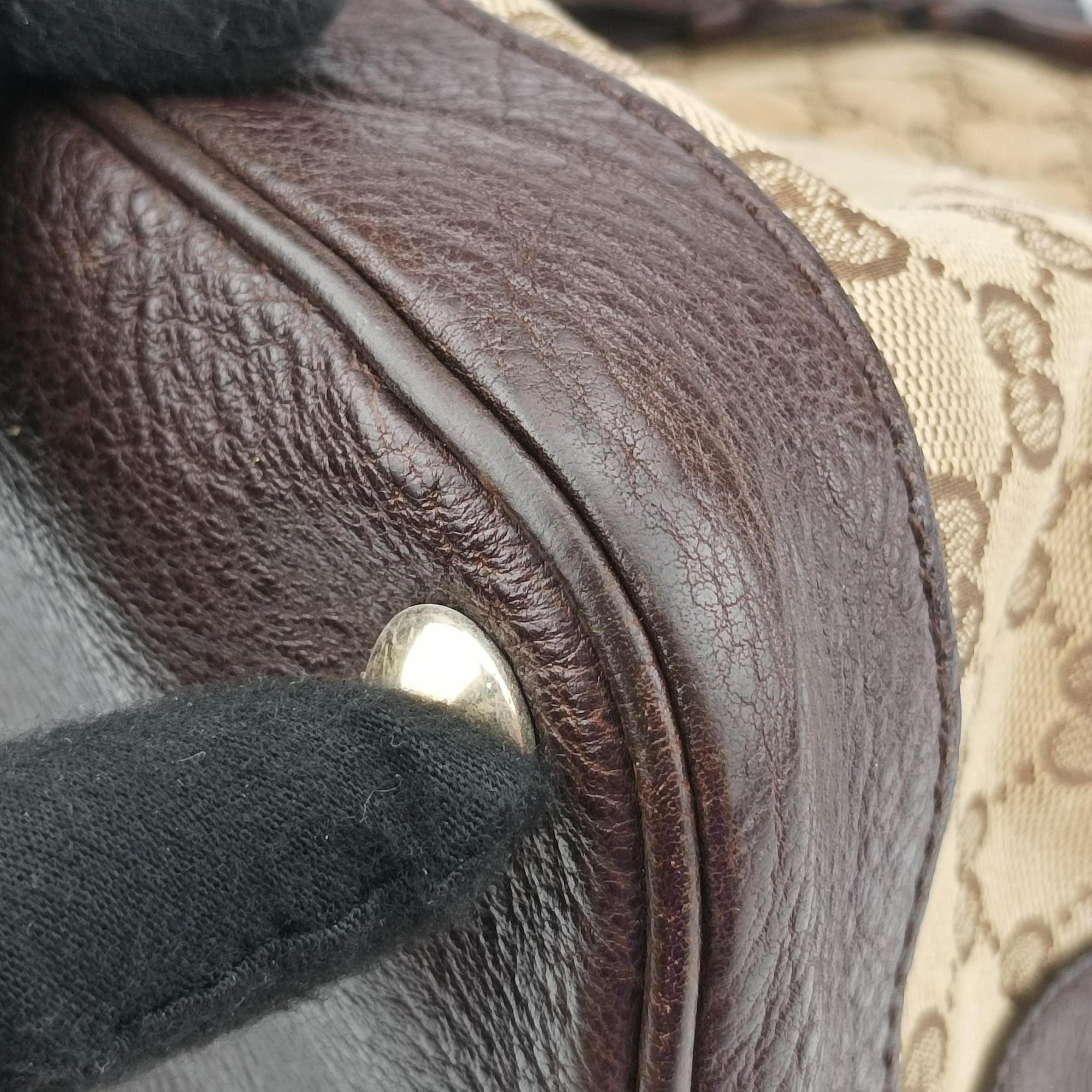 Guccissima Brown Leather×Canvas 247279 Lot number unknownグッチッシマ ブラウン レザー×キャンバス 247279 製番不明
