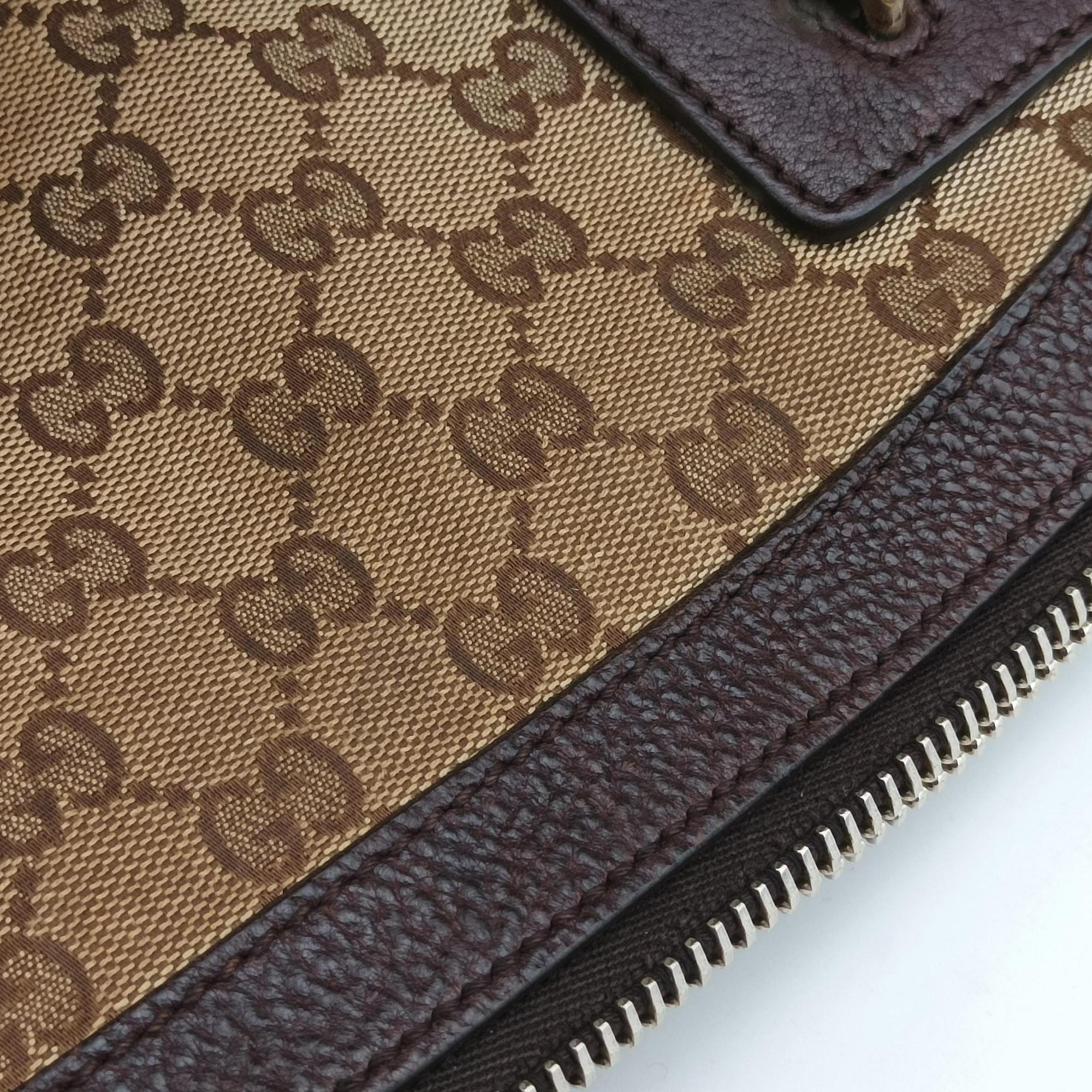 Guccissima Brown Leather×Canvas 247279 Lot number unknownグッチッシマ ブラウン レザー×キャンバス 247279 製番不明