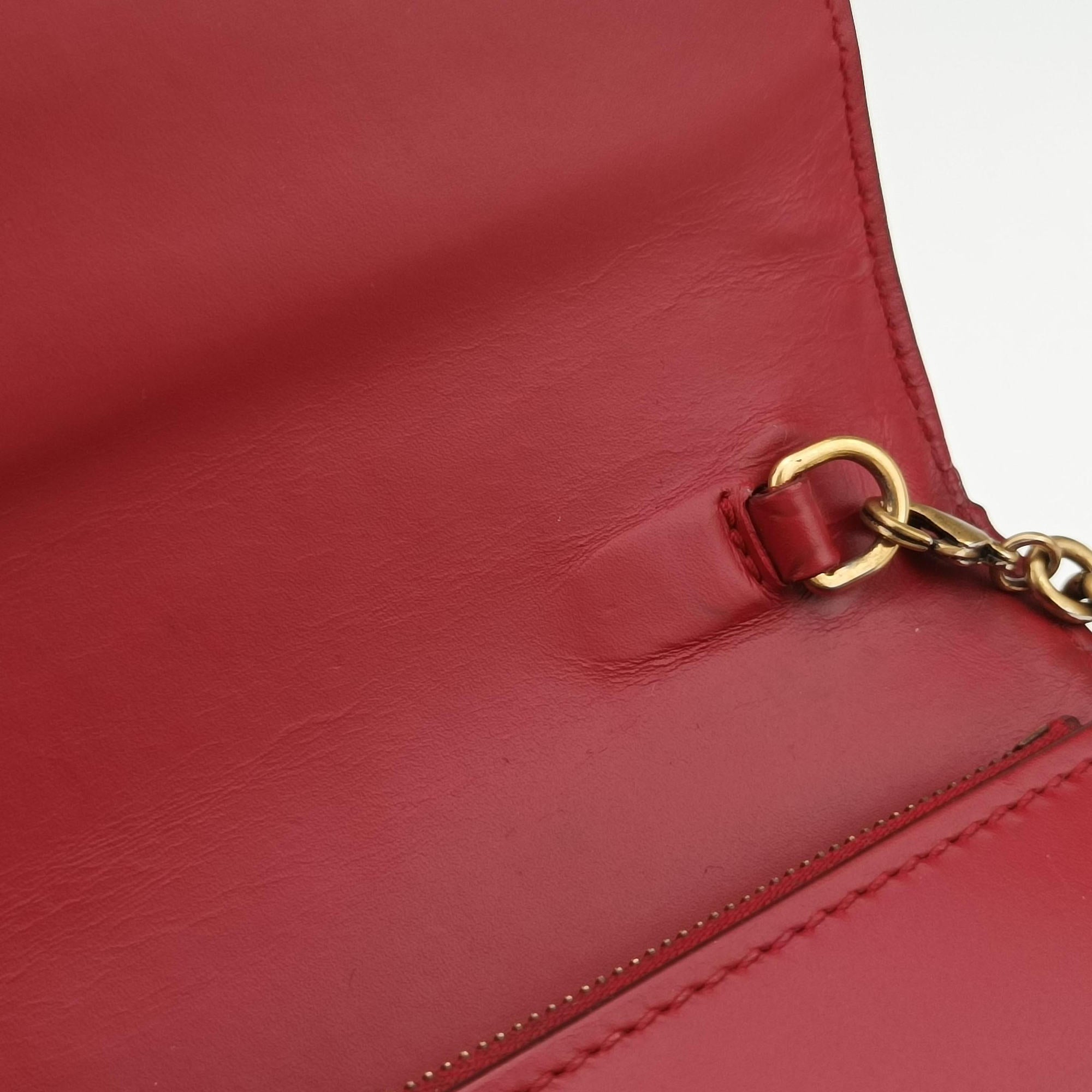 GG Marmont Red Leather 401232 GGマーモント レッド レザー 401232