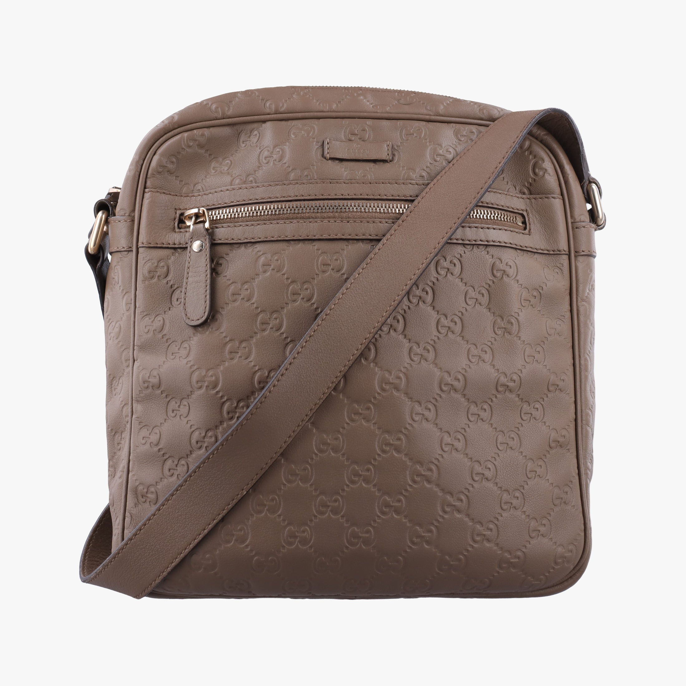 GG Imprime Messenger Brown Leather 201448 A011194915GGインプリメ メッセンジャー ブラウン レザー 201448 A011194915