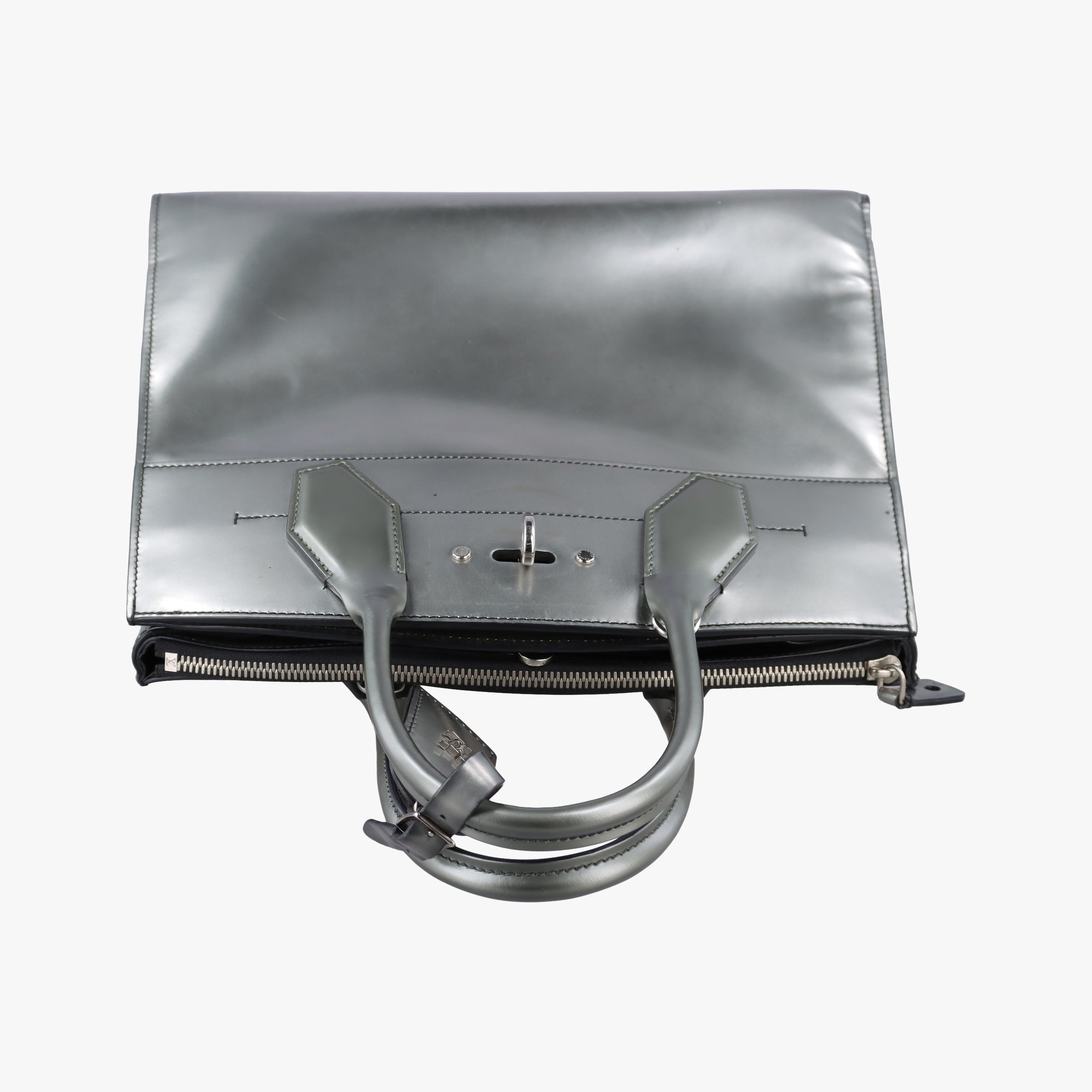 City Steamer MM Silver Smooth Calfskin Leather FO3106シティ スティーマー MM シルバー スムースカーフレザー FO3106