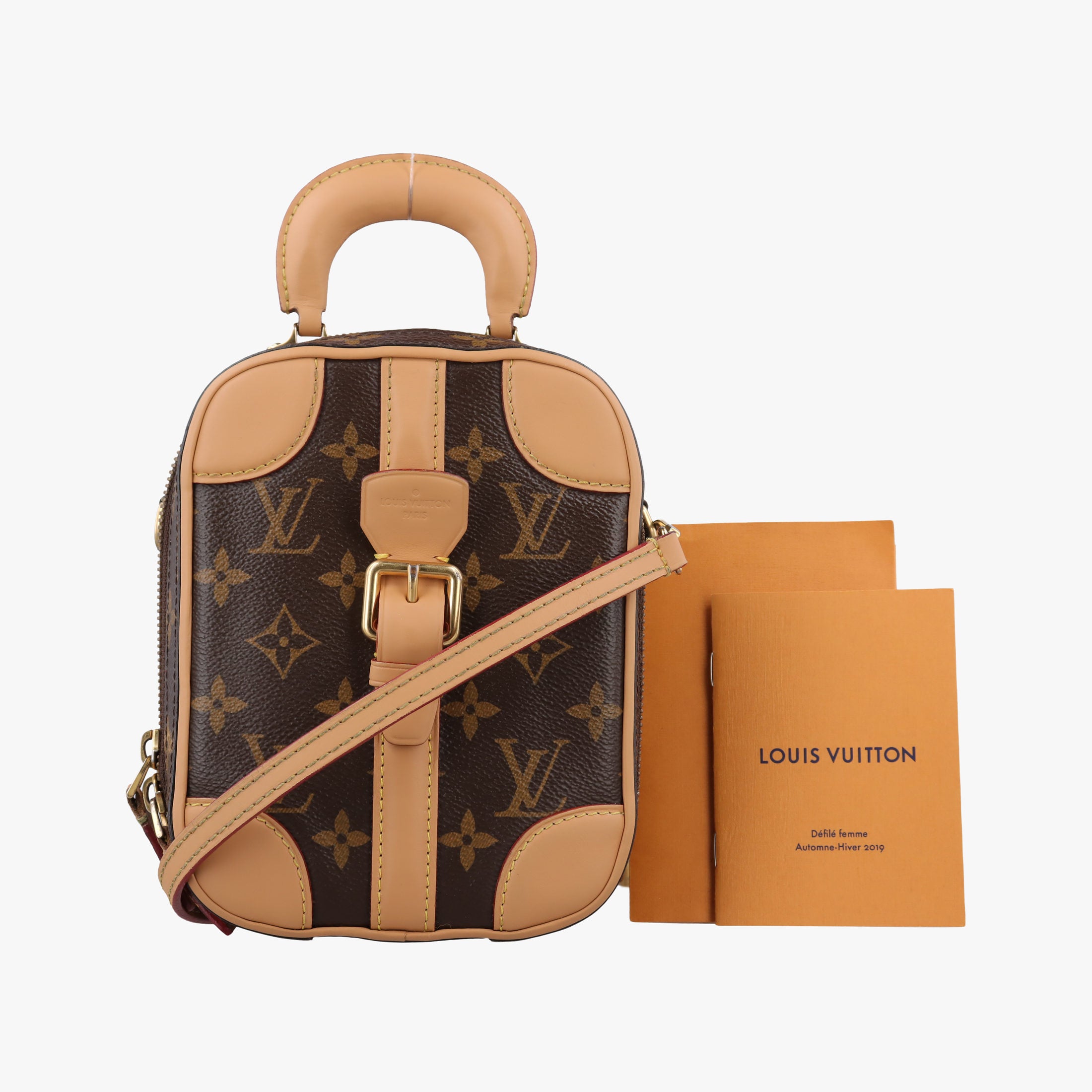 Valisette Vertical Brown Monogram Canvas×calf leather M68623 MI3119ヴァリゼット ヴェルティカル モノグラム/ブラウン モノグラムキャンバス×カーフレザー M68623 MI3119
