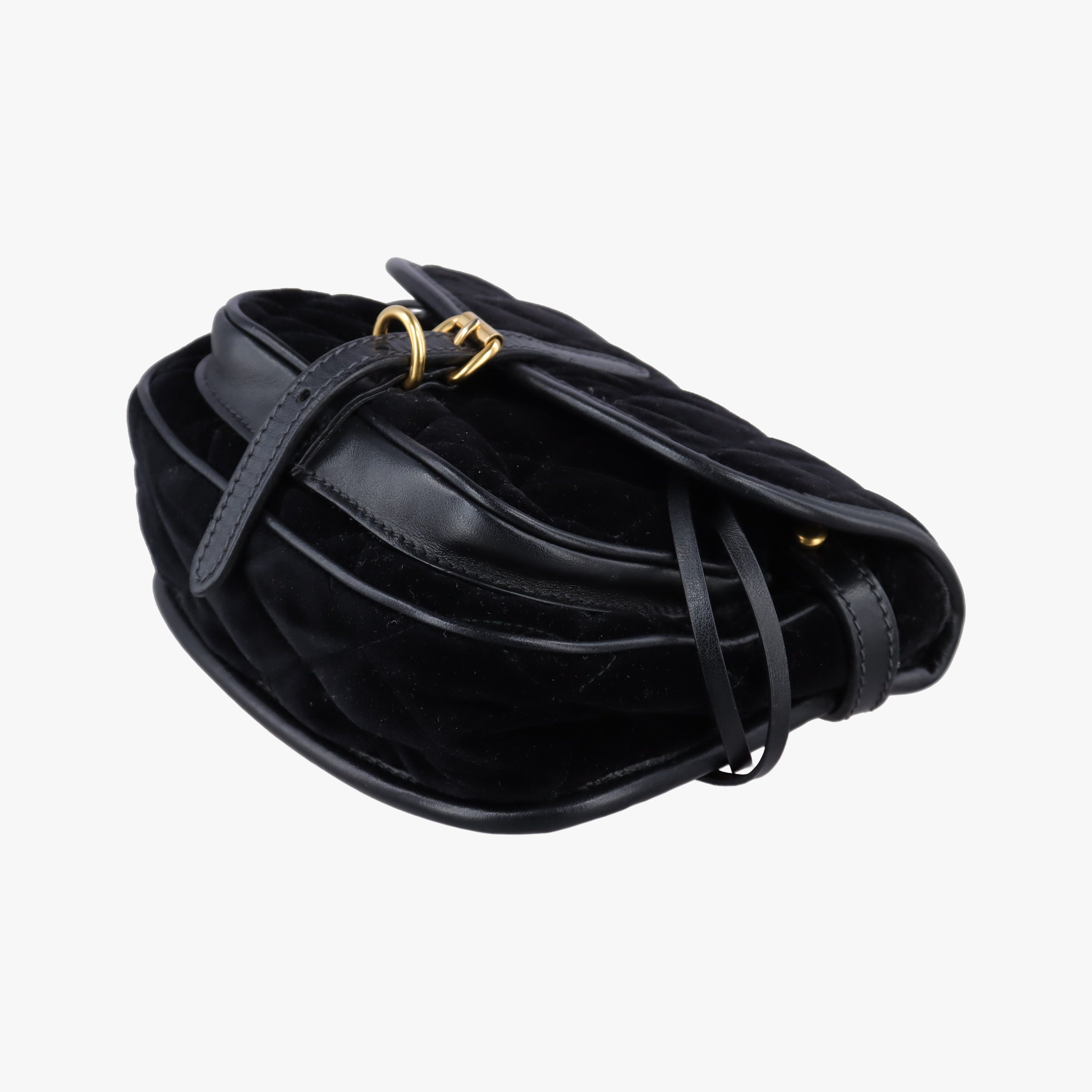 Fringe Charms Black Leather×velour IBL002 180/Iフリンジチャーム ブラック レザー×ベロア IBL002 180/I
