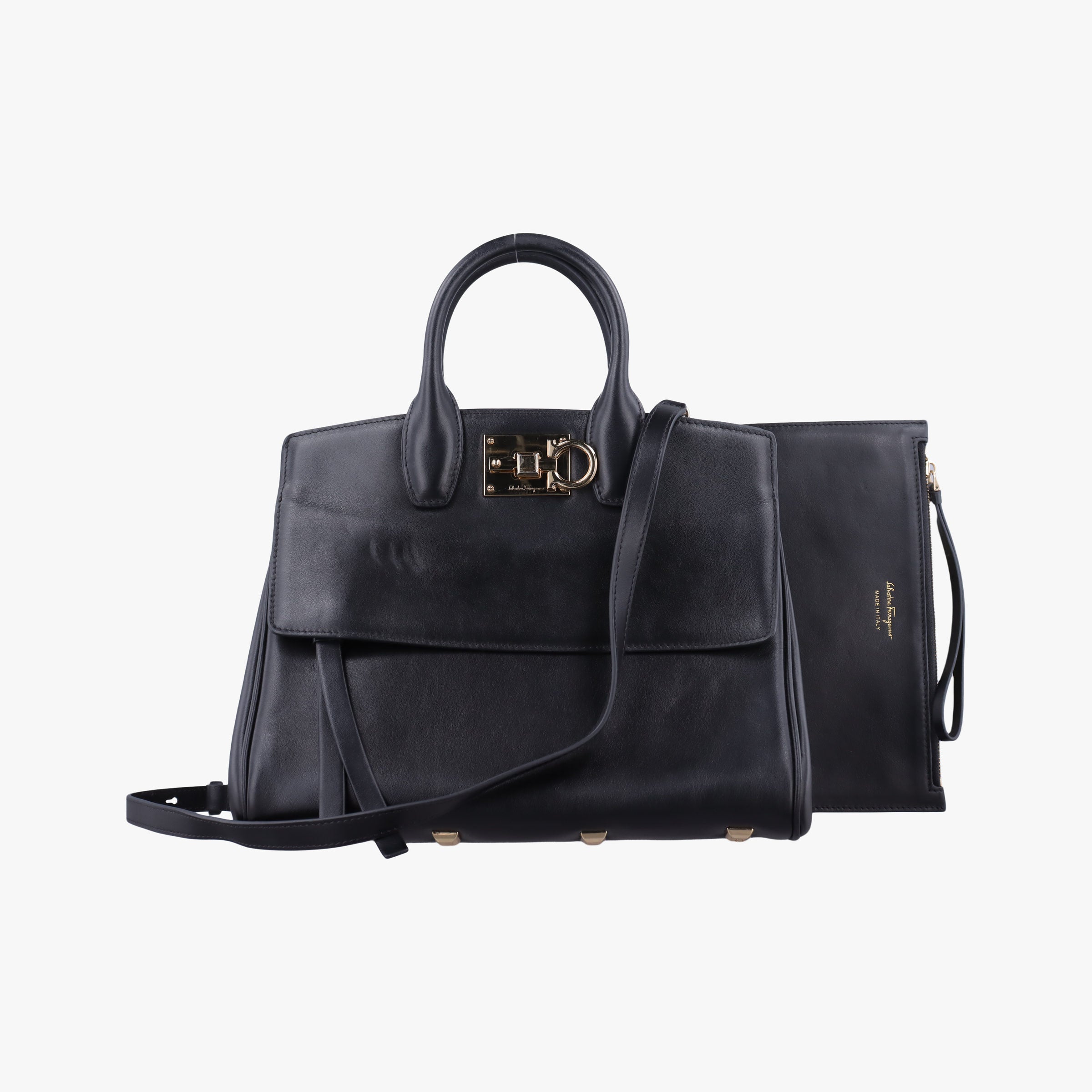 Gancini Black Leather FZ-21 H159 FZ-21 H159ガンチーニ ブラック レザー FZ-21 H159 FZ-21 H159
