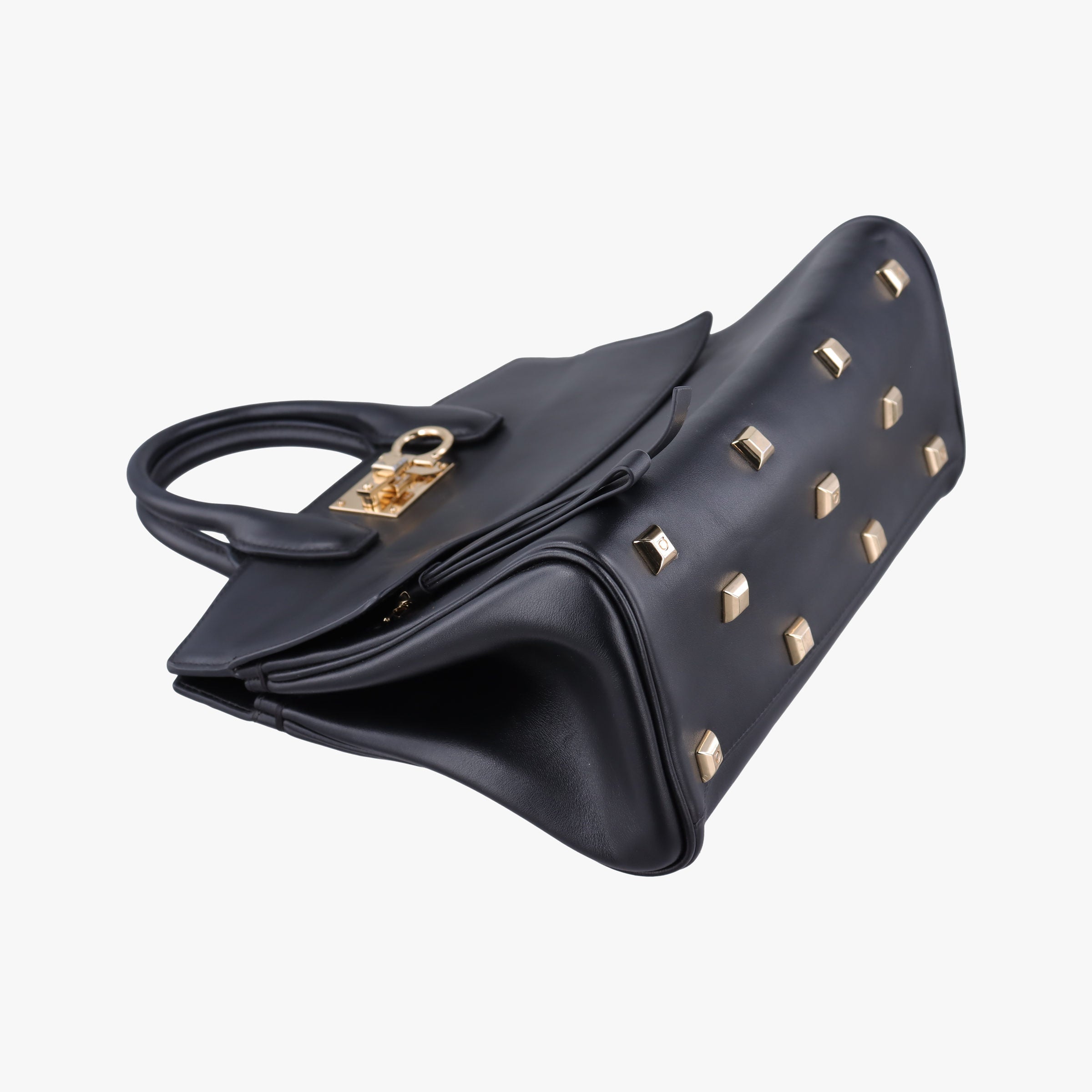 Gancini Black Leather FZ-21 H159 FZ-21 H159ガンチーニ ブラック レザー FZ-21 H159 FZ-21 H159