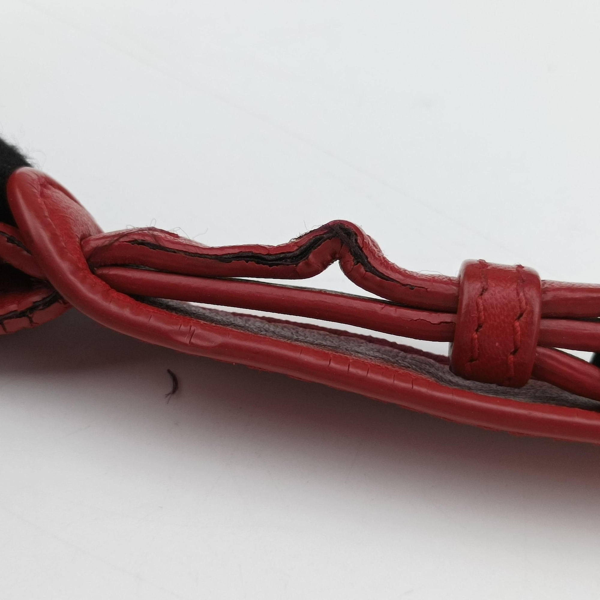 NODINI Intrecciato Red lambskin B06209437Eノディーニ イントレチャート レッド ラムスキン B06209437E