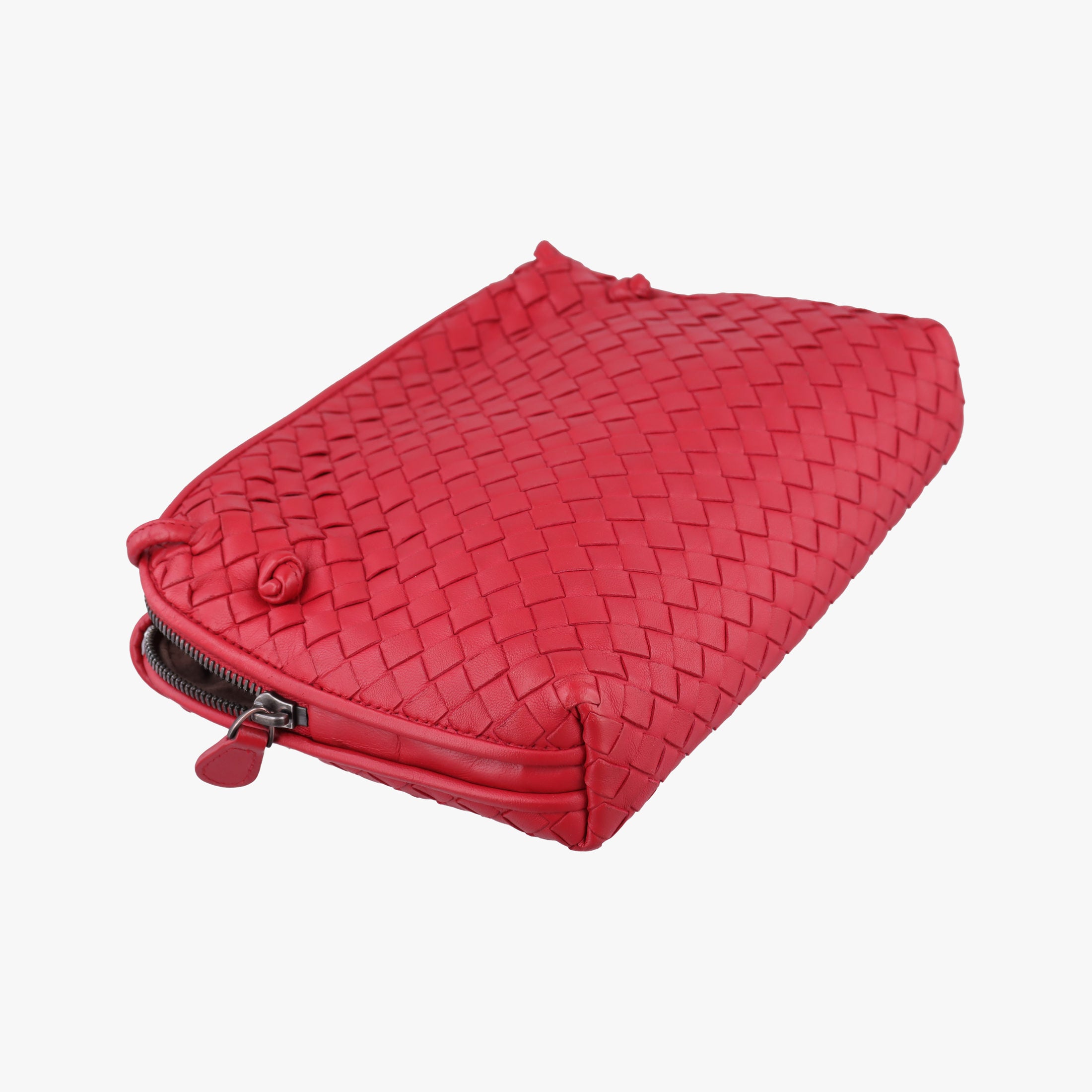 NODINI Intrecciato Red lambskin B06209437Eノディーニ イントレチャート レッド ラムスキン B06209437E